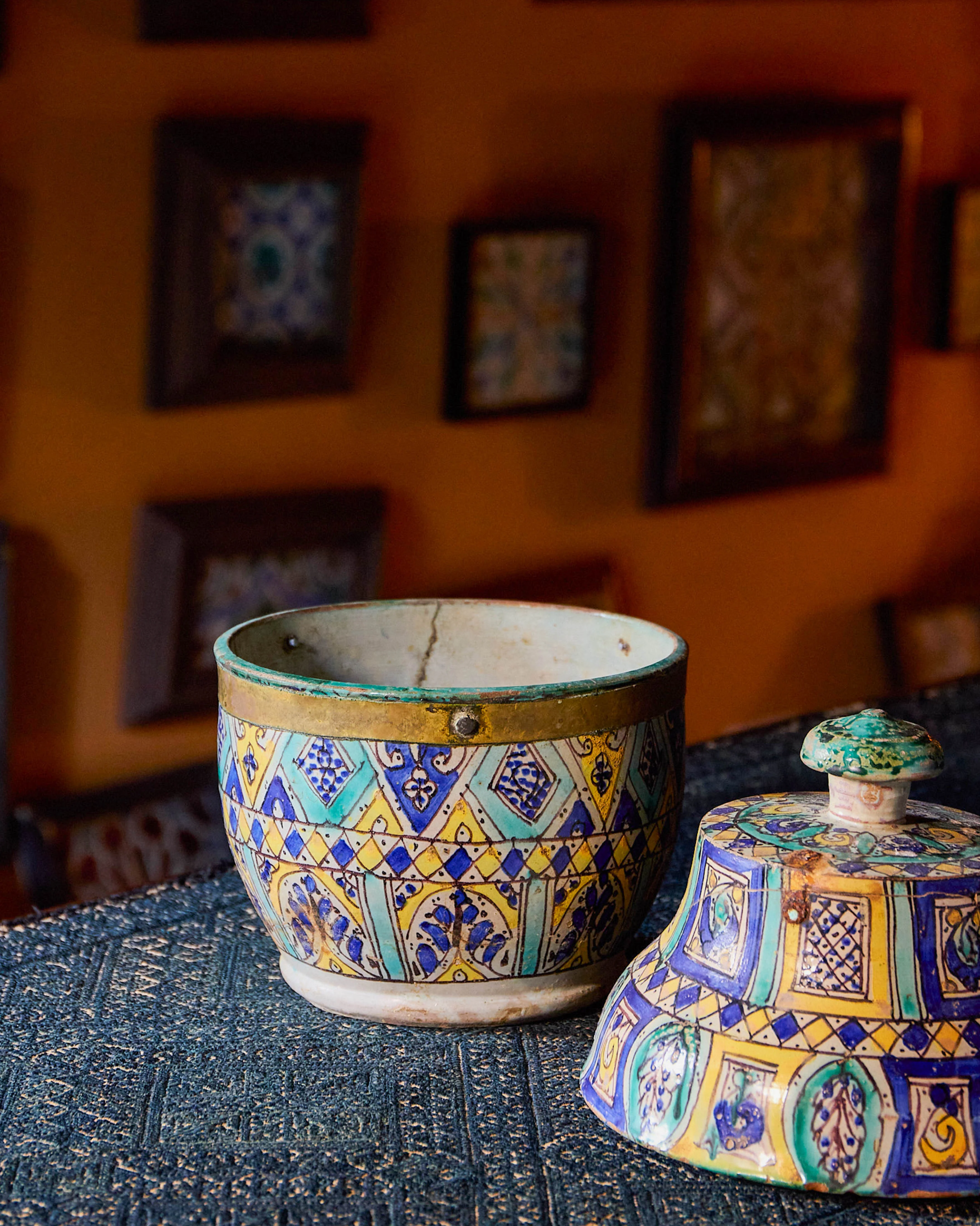 A Polychrome Jobbana Pot With Lid Morocco, 19th Century - Image 3