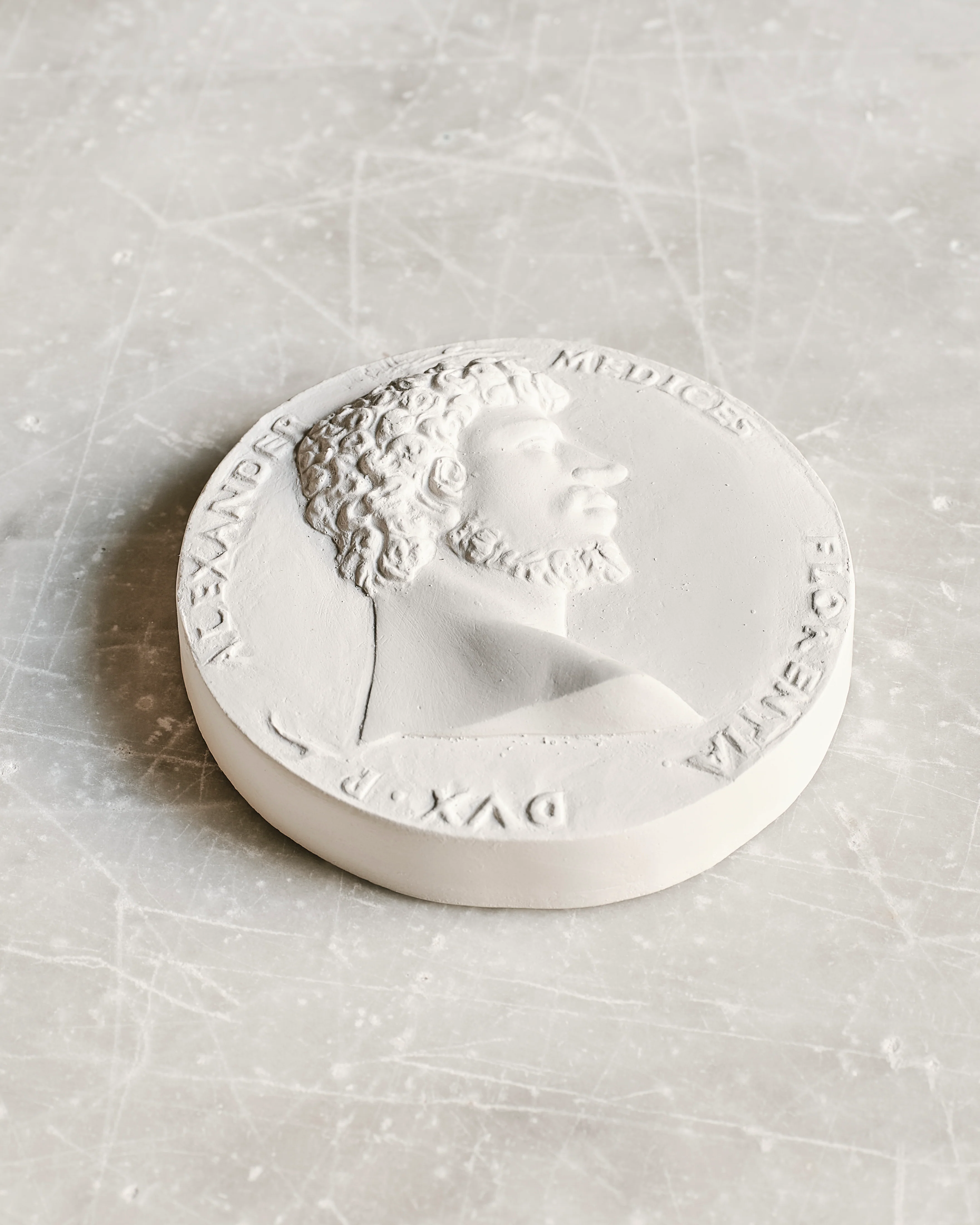 Alessandro De Medici Portrait Medallion in Fine Plaster - Image 2