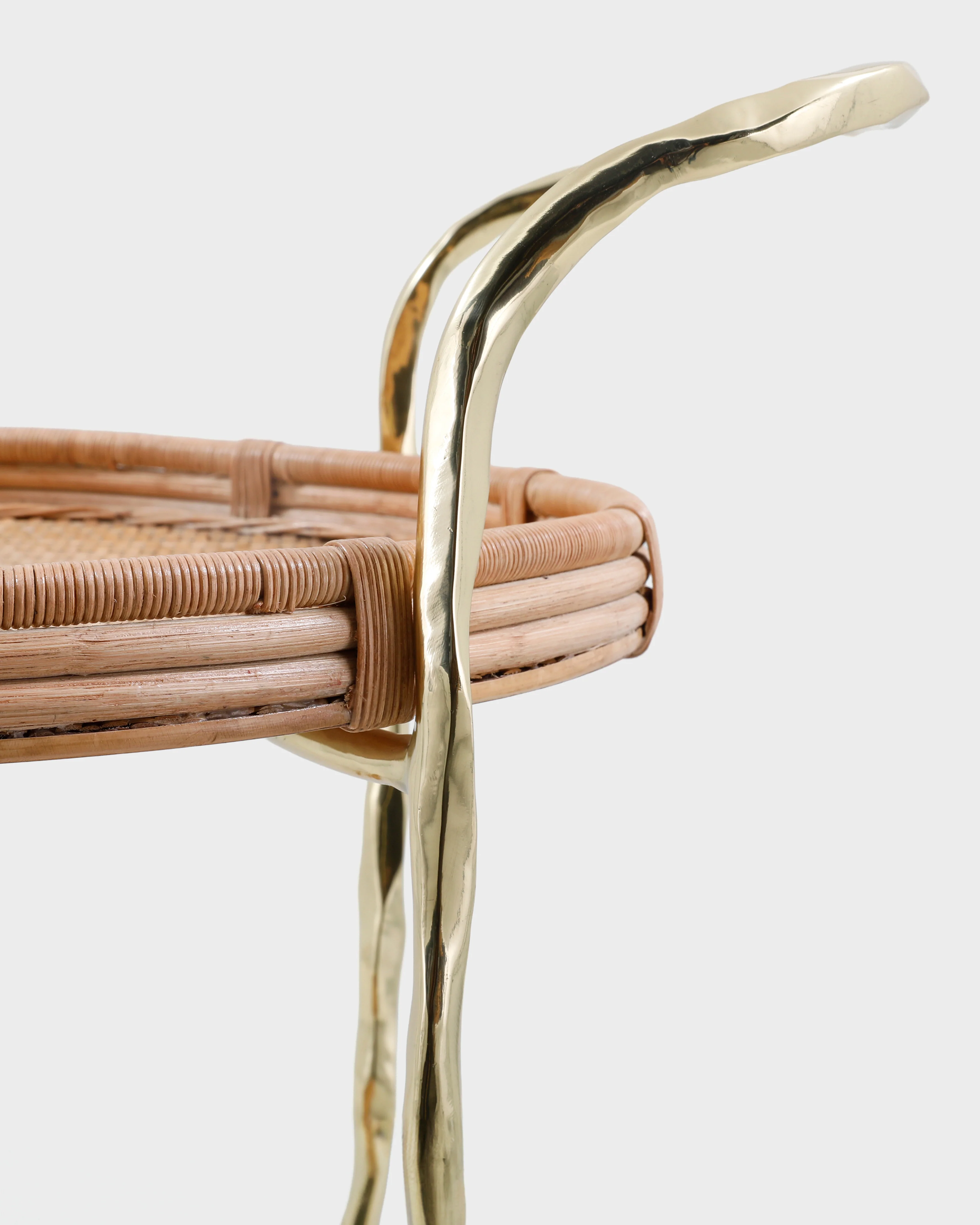 Assam Brass & Cane Trolley - Image 2