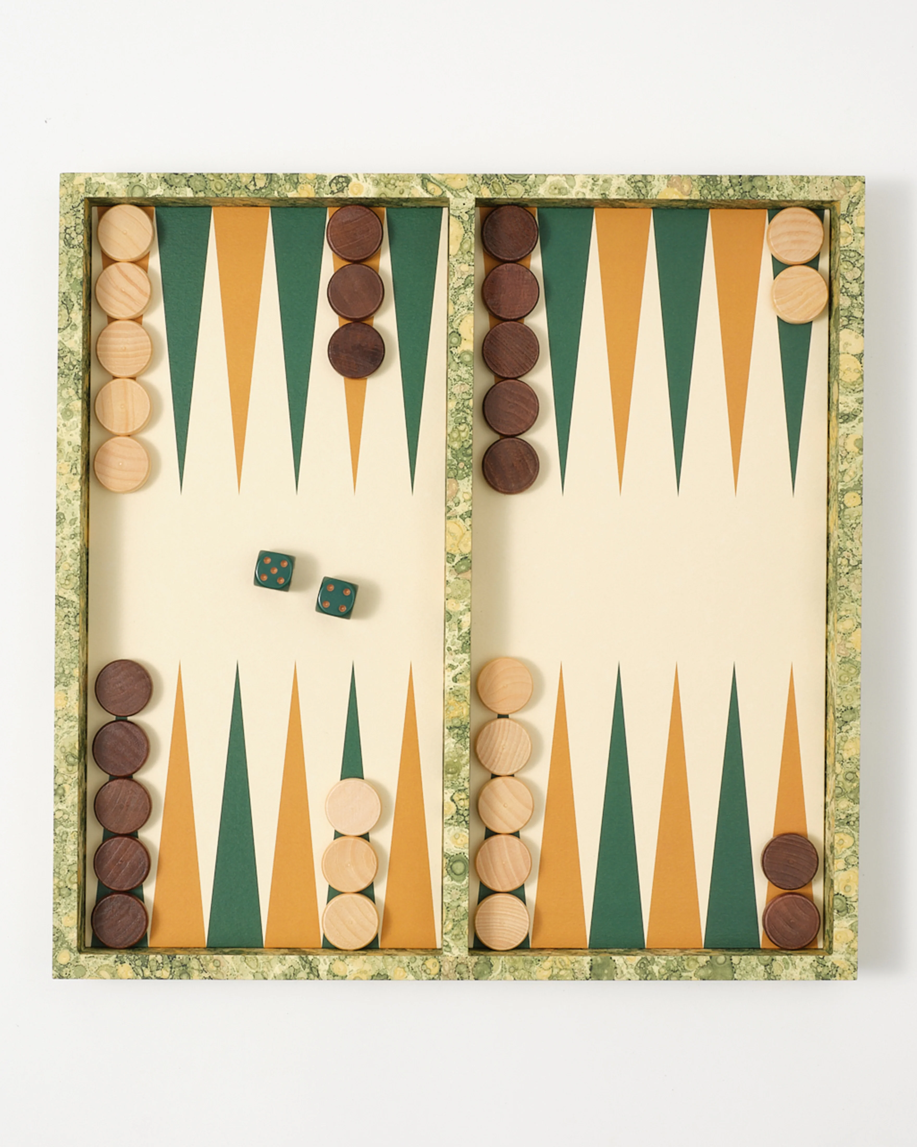 Backgammon Set, Florentine Marbled Paper