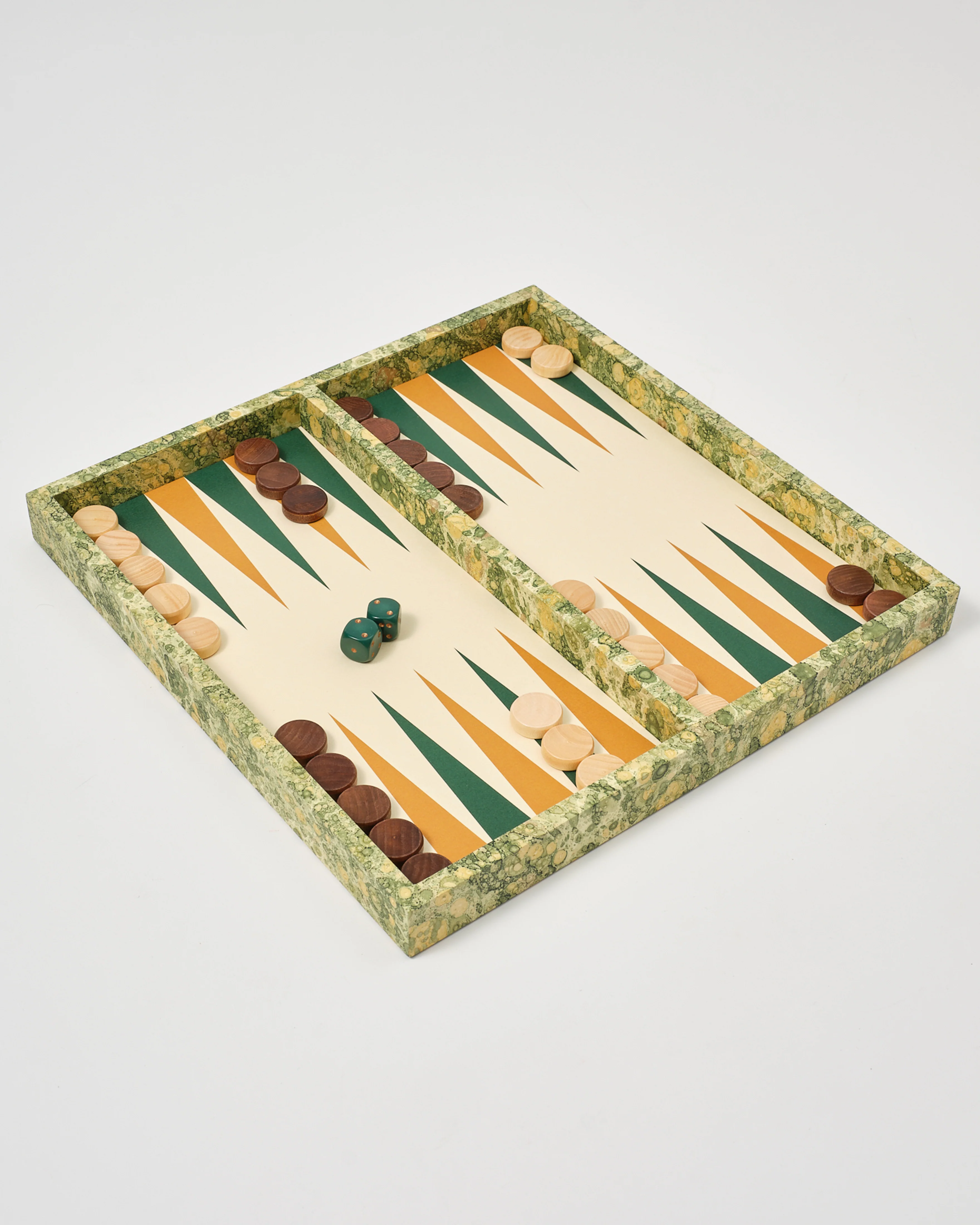 Backgammon Set, Florentine Marbled Paper - Image 3