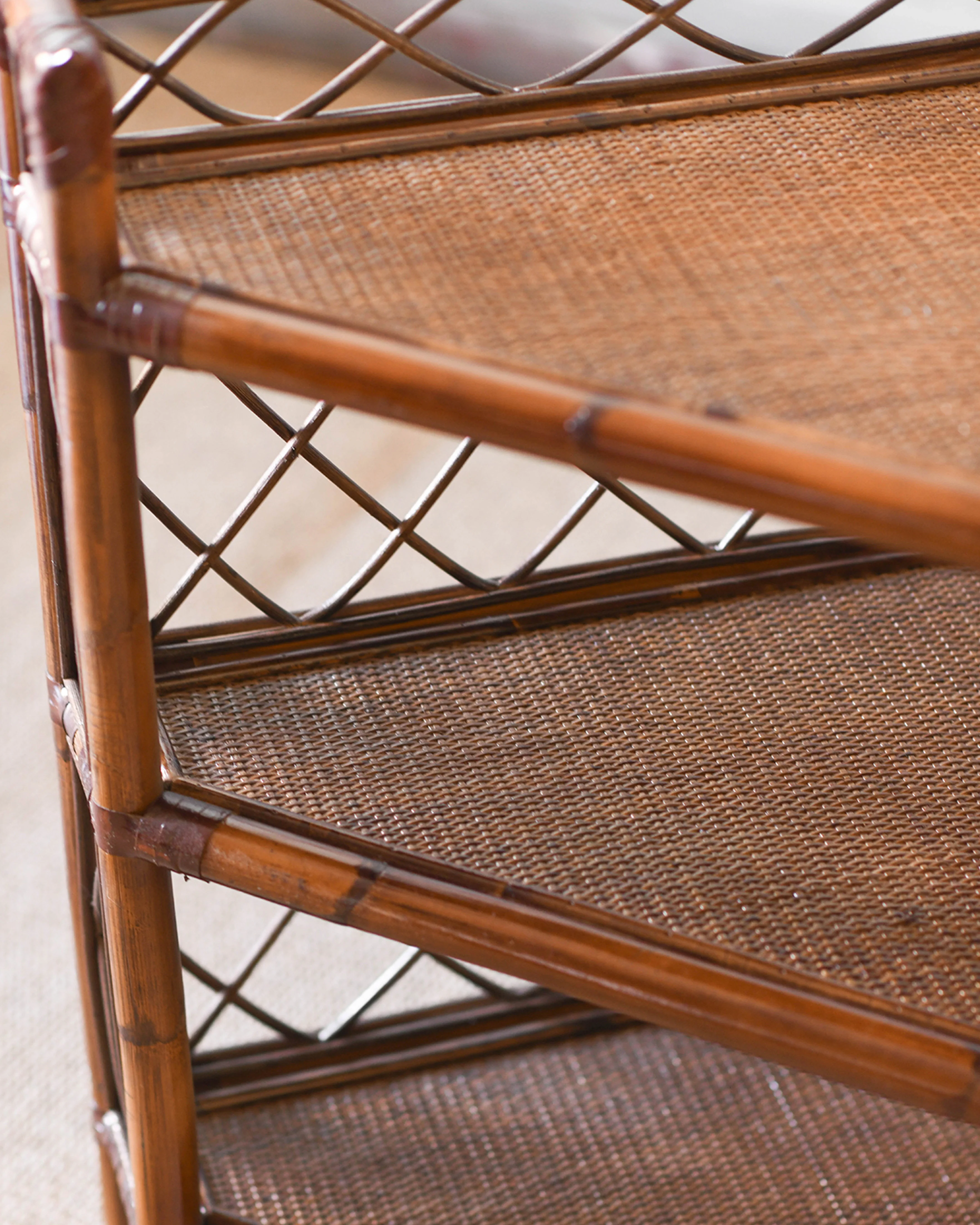 Bamboo And Wicker Étagère - Image 3