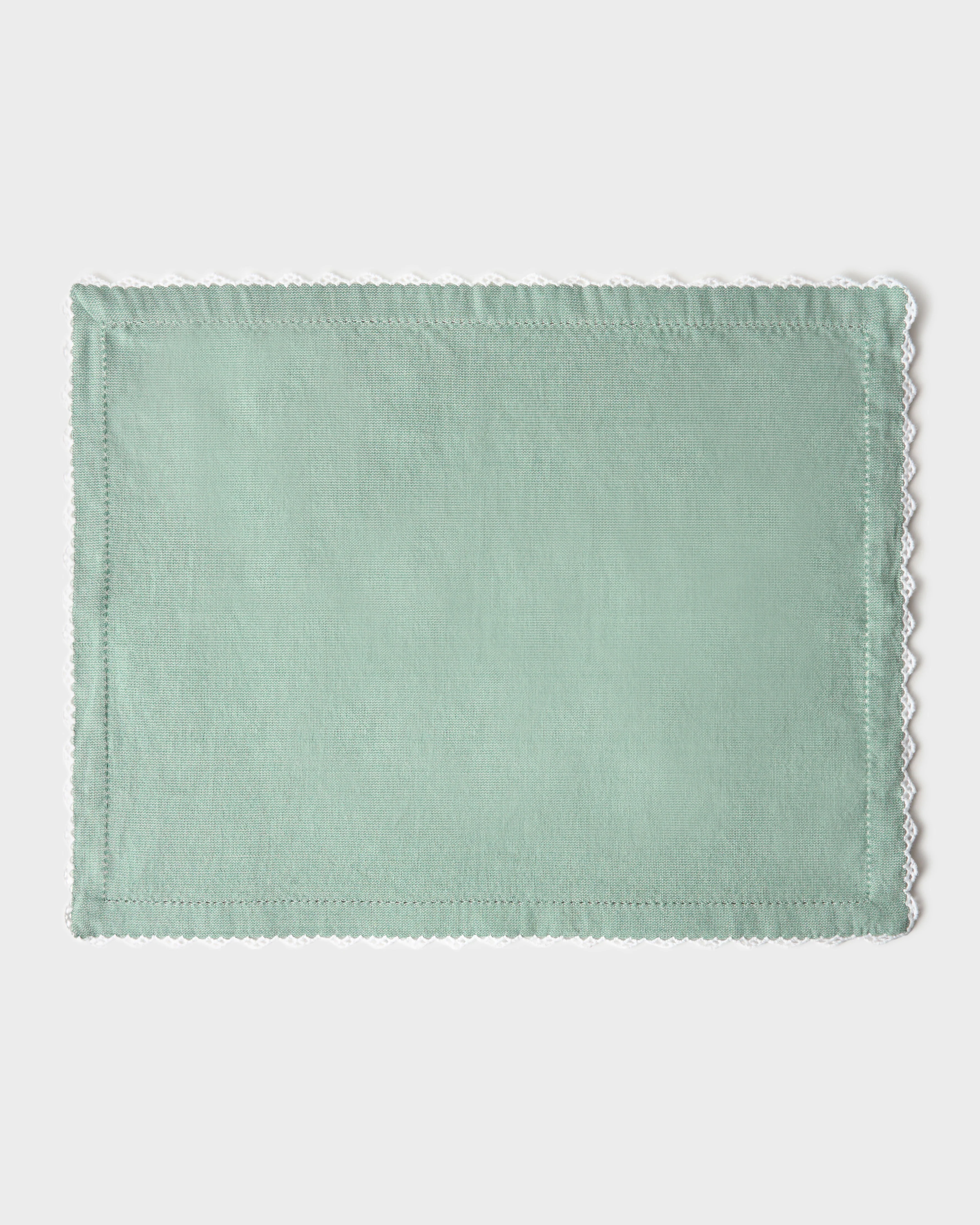 Beatrice Placemat, Green and White