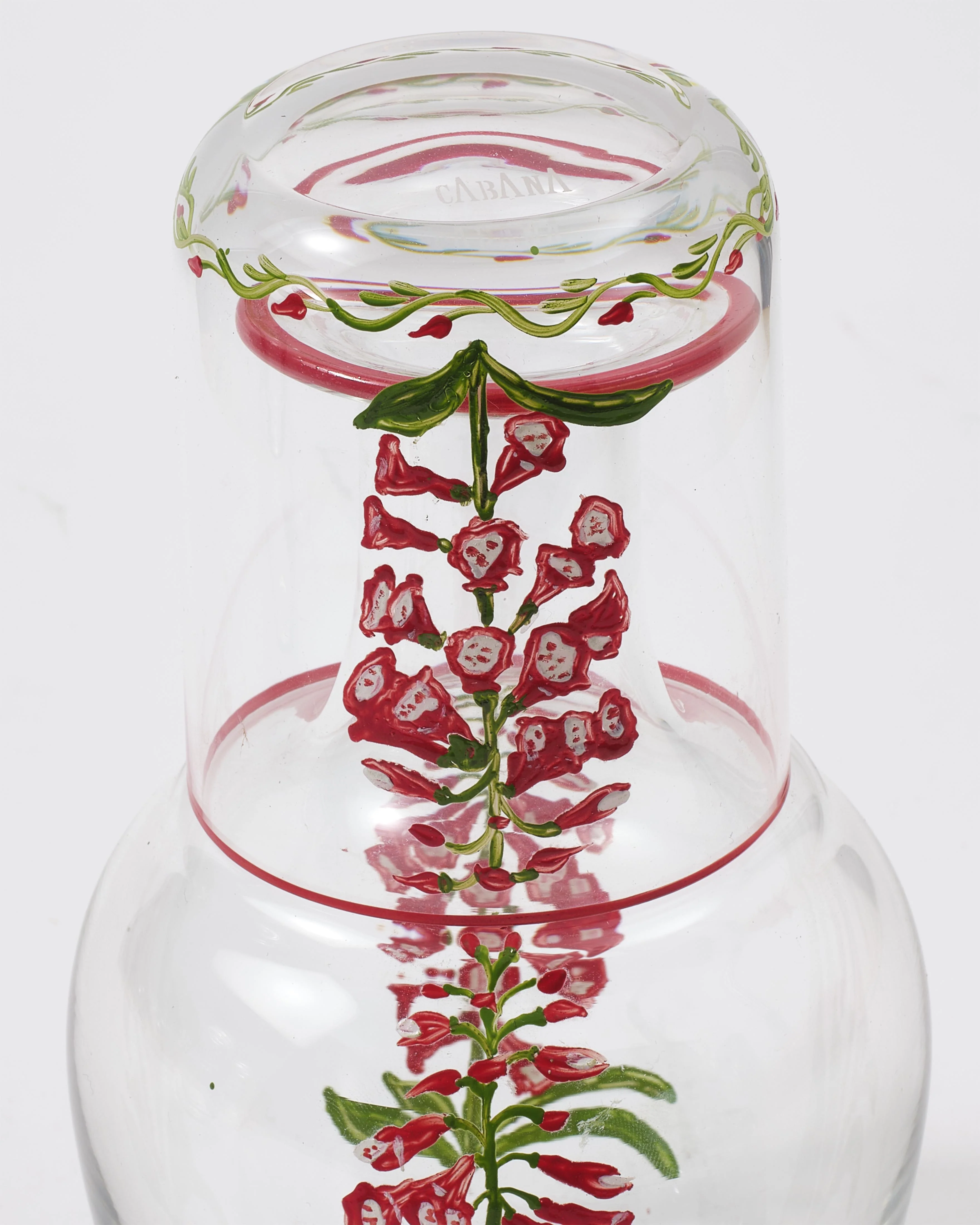Murano Fuchsia Hand-Painted Bedside Set - Image 3