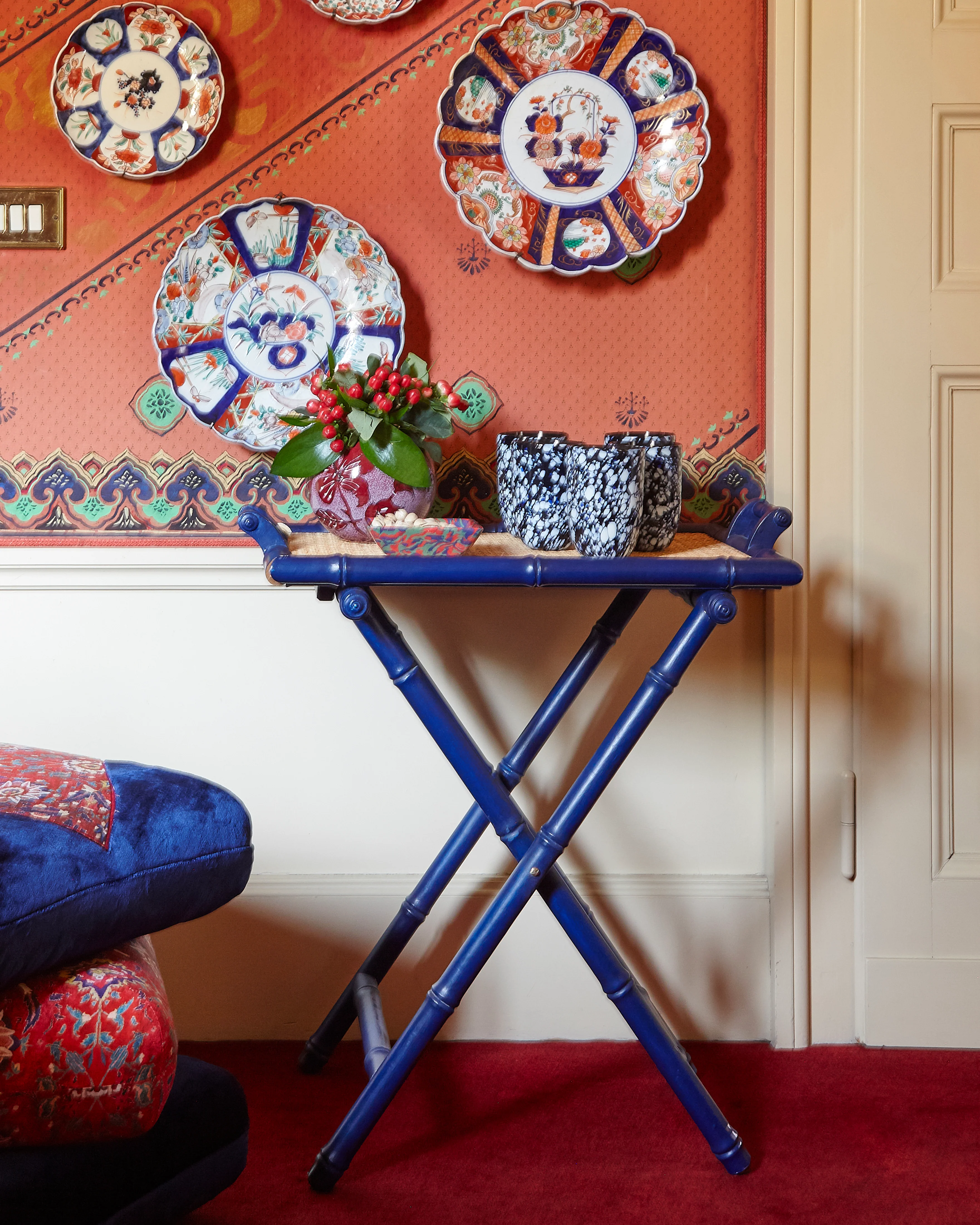 Folding Tray Table Blue - Image 2