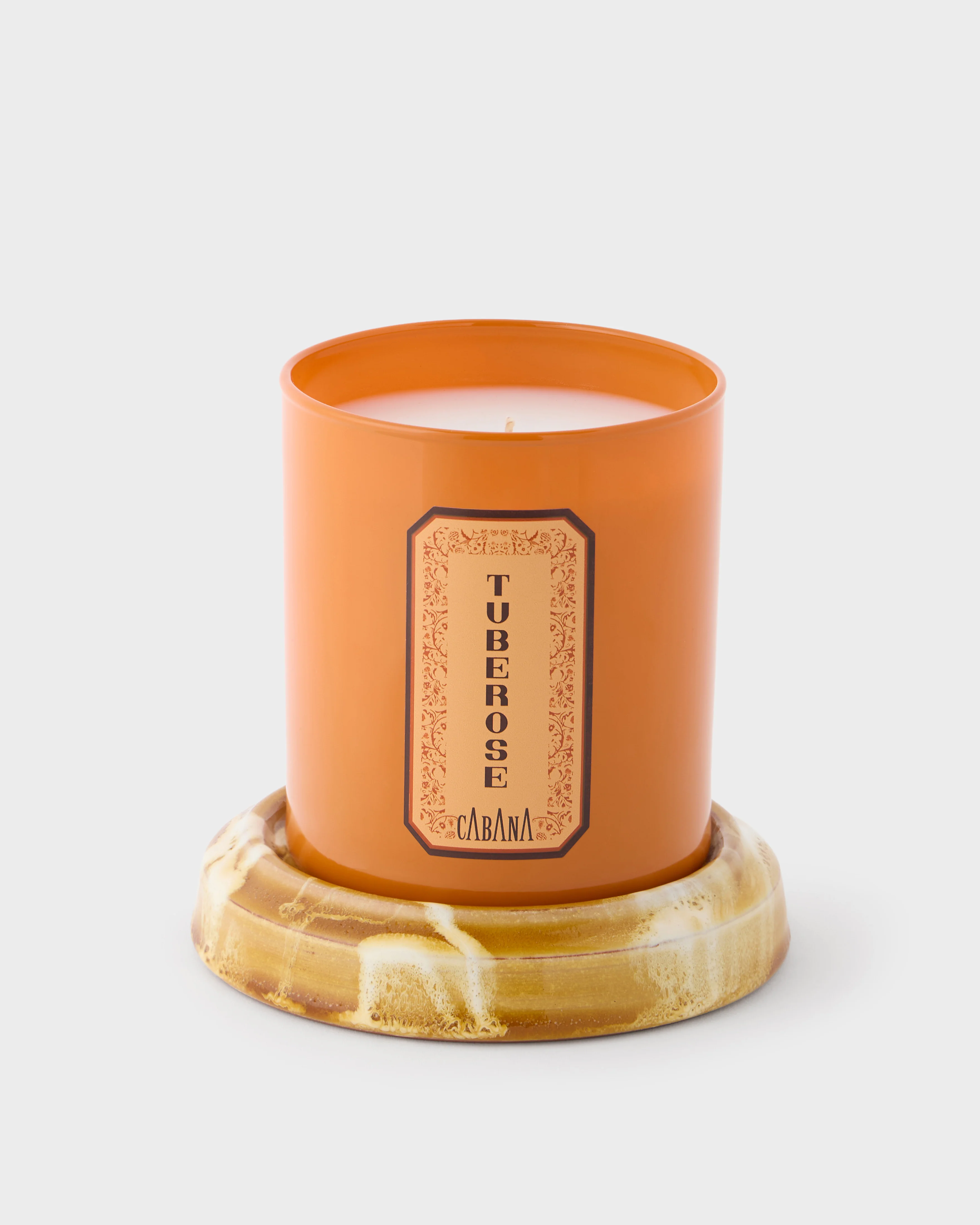 Marbled Candle Holder Base, Terracotta - Image 3