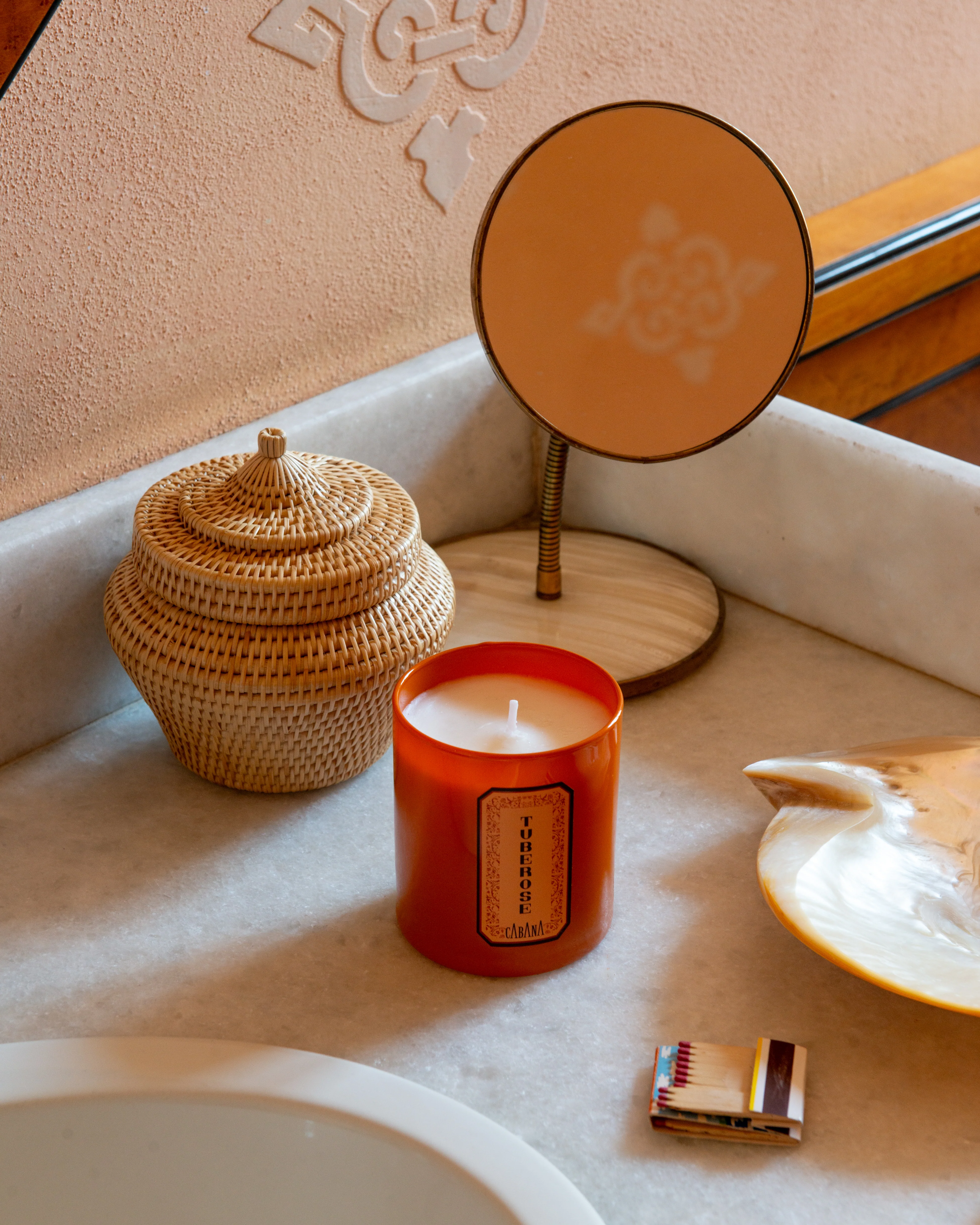 Vimini Woven Candle Holder, Sabbia - Image 2