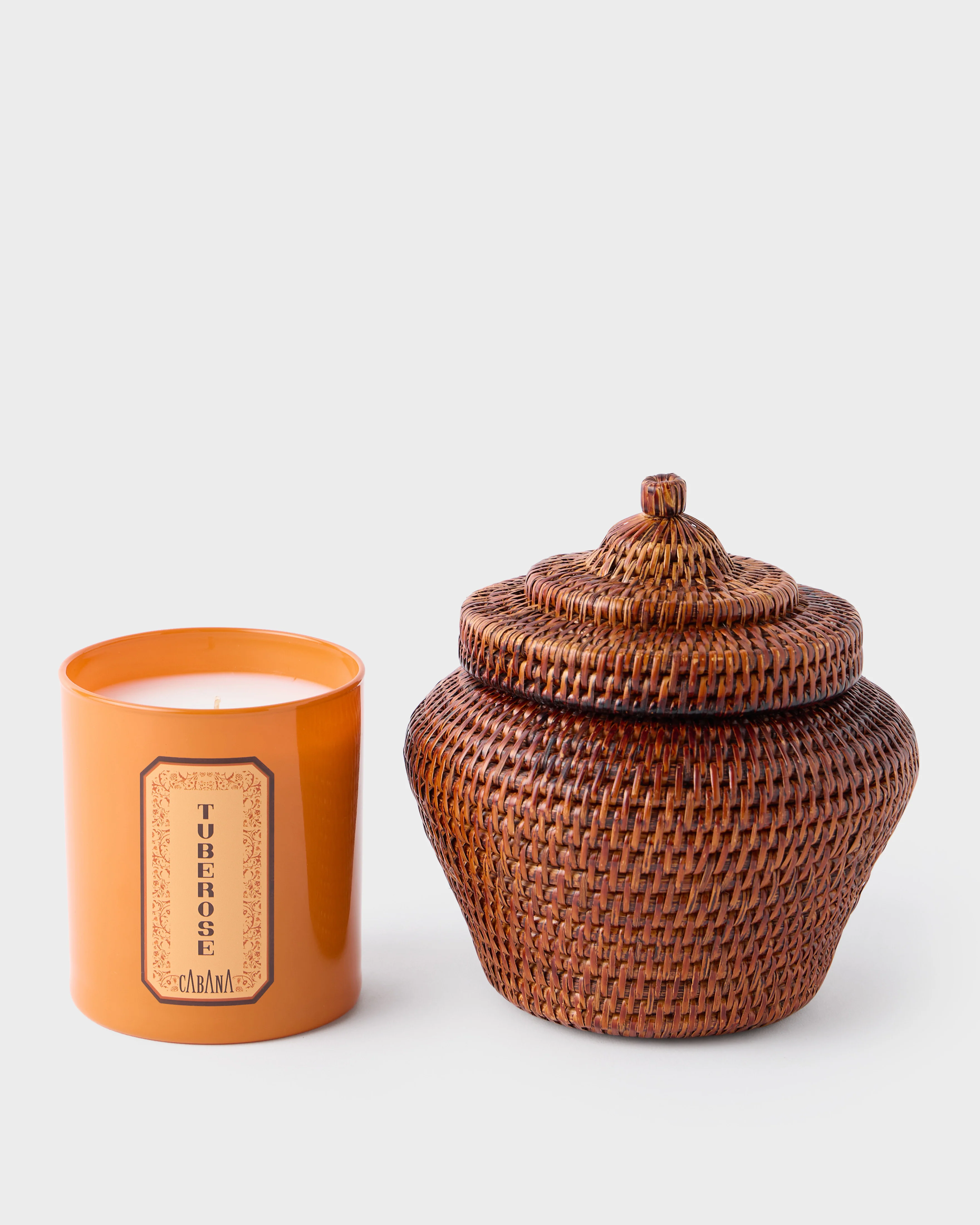 Vimini Woven Candle Holder, Terra - Image 4