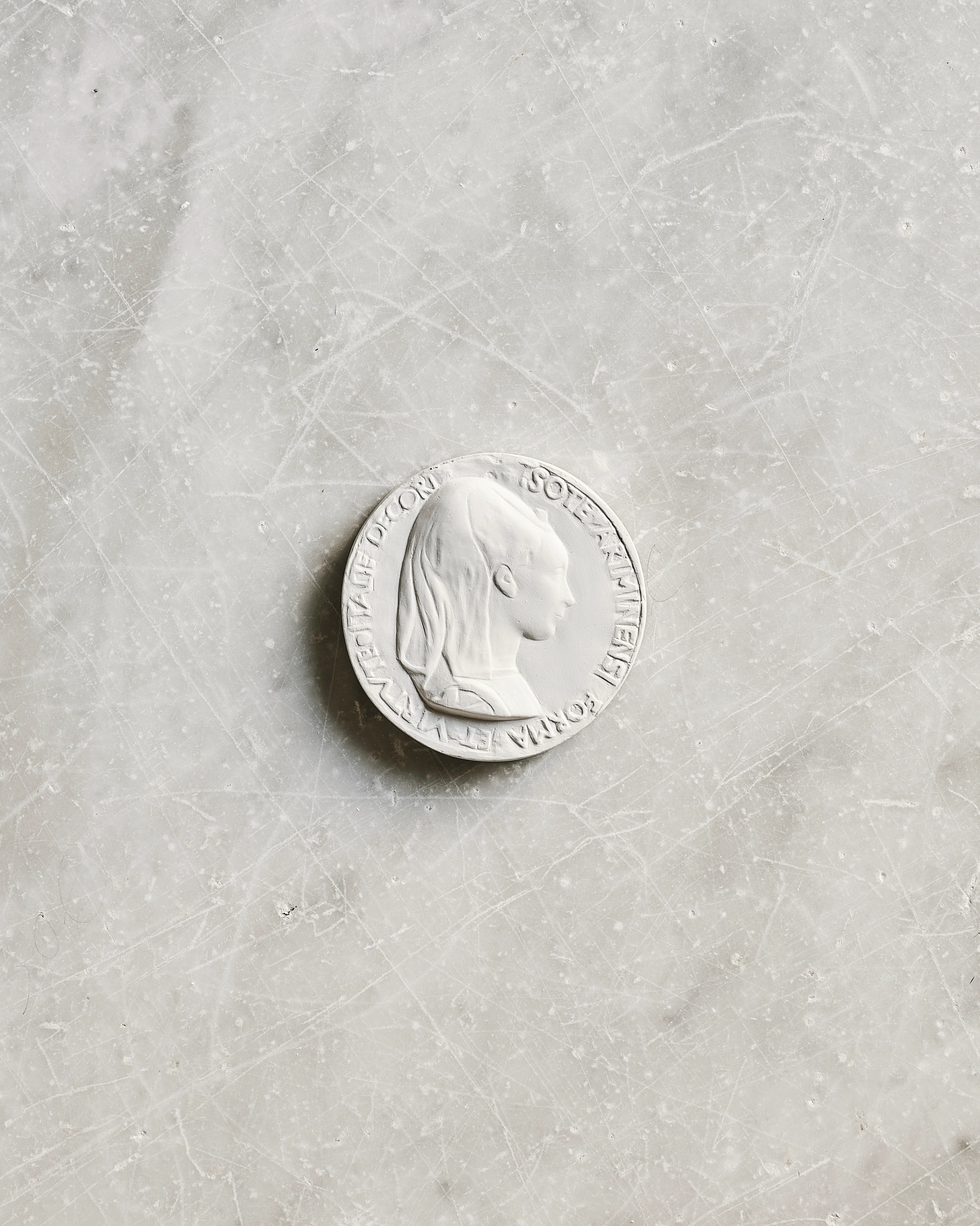 Classic Medallion Relief, Female In Fine Plaster