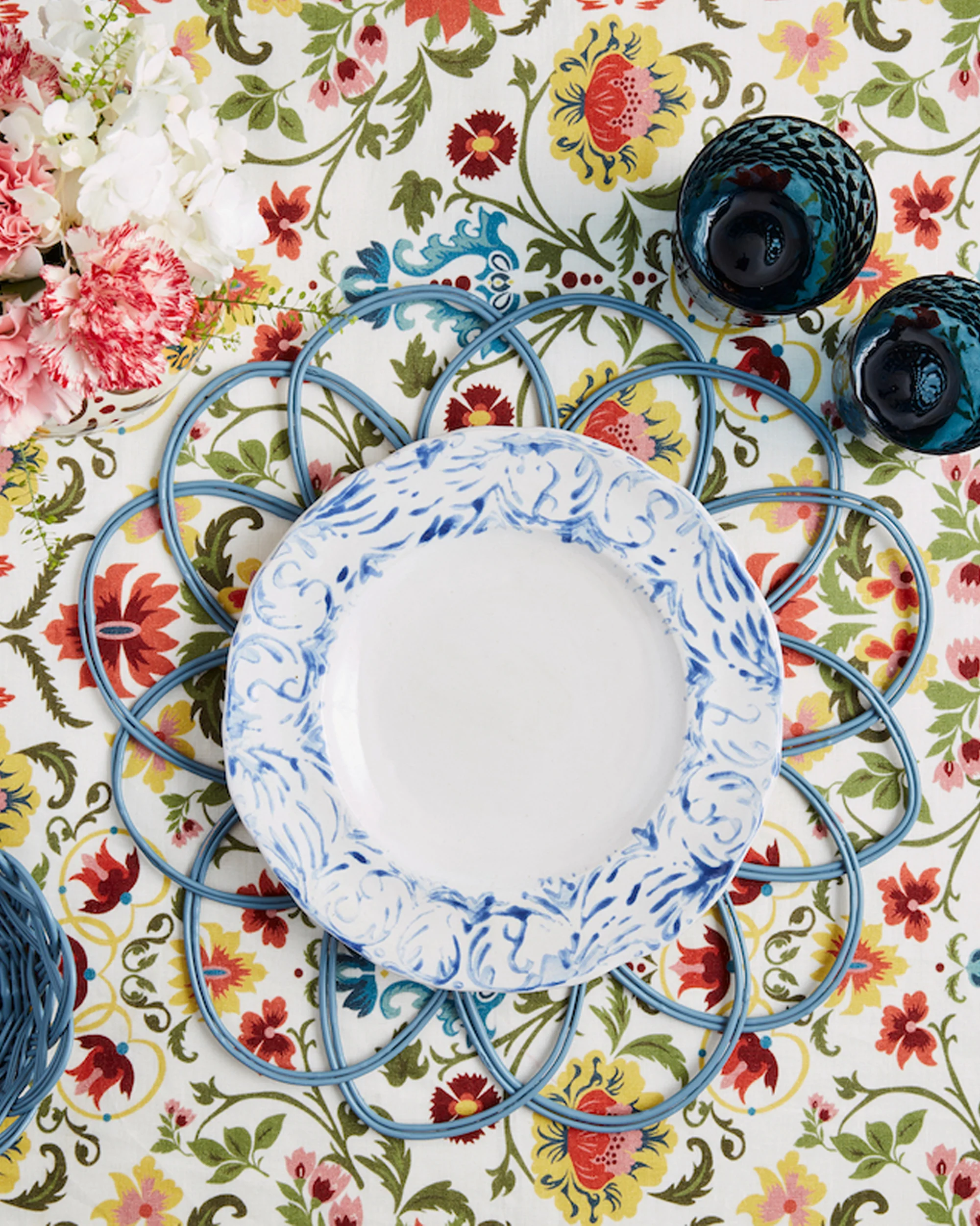 Wicker Placemat, Light Blue - Image 2