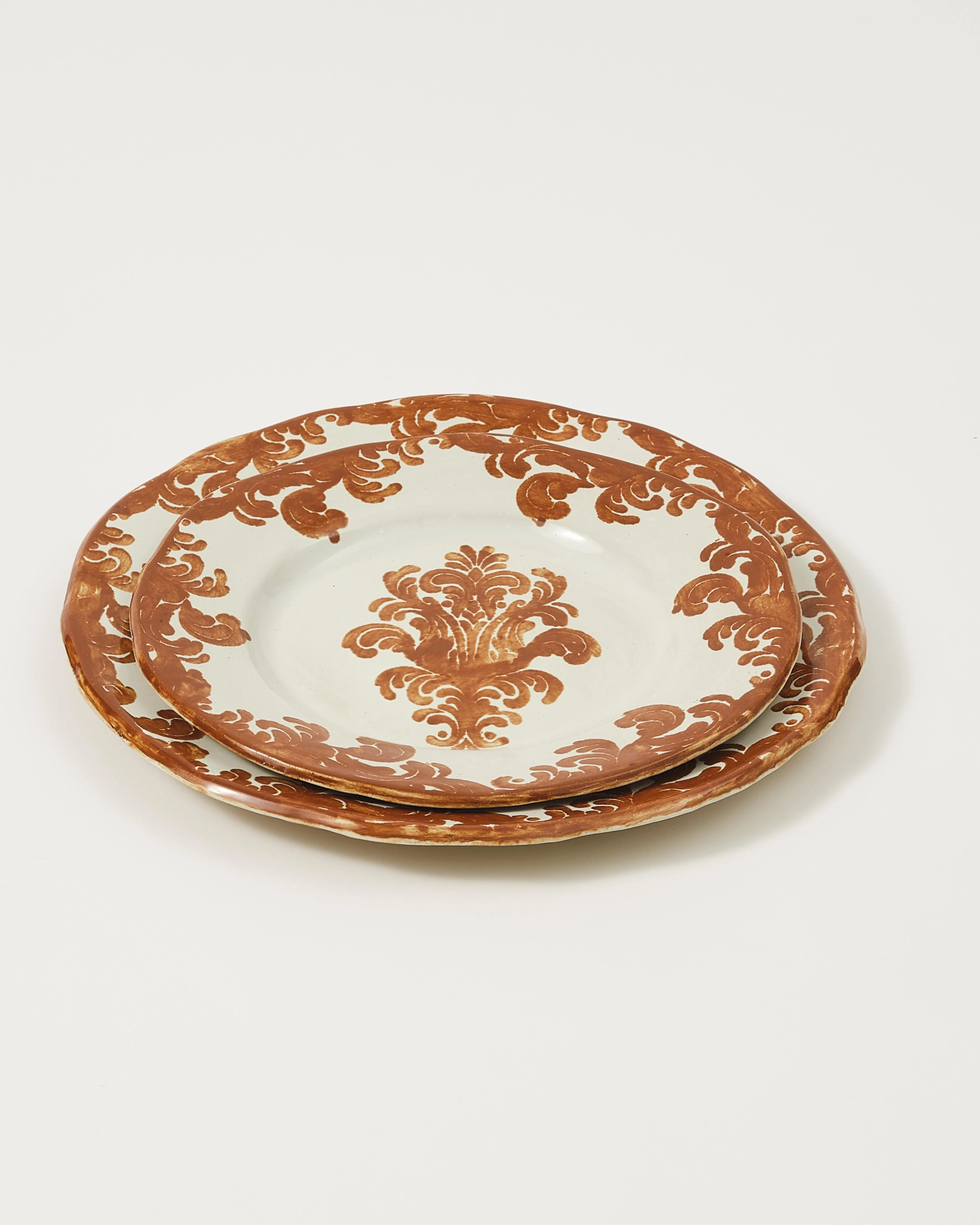 Damask Stoneware Dessert Plate by Zsuzsanna Nyul, Natural - Image 5