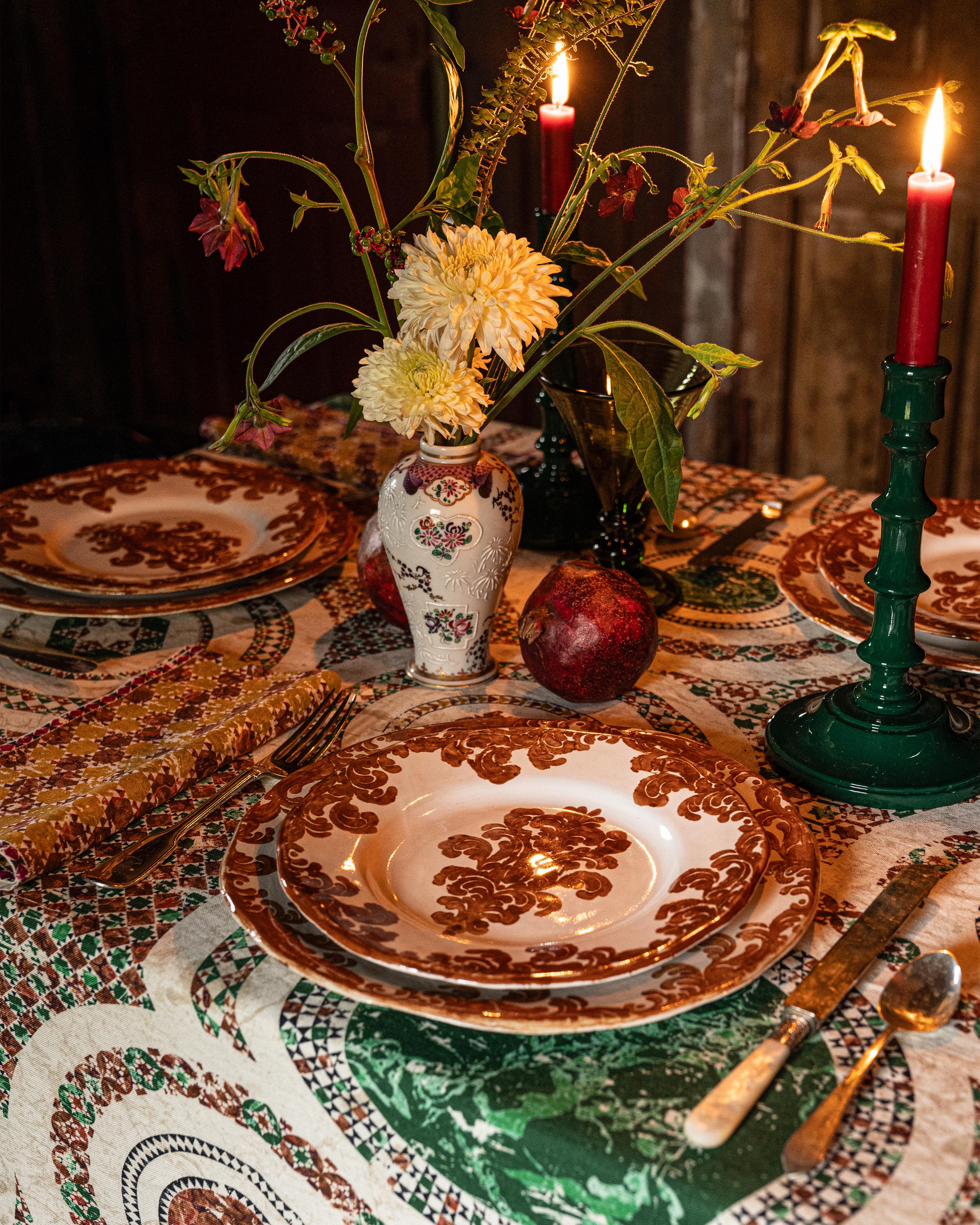 Damask Stoneware Dessert Plate by Zsuzsanna Nyul, Natural - Image 6