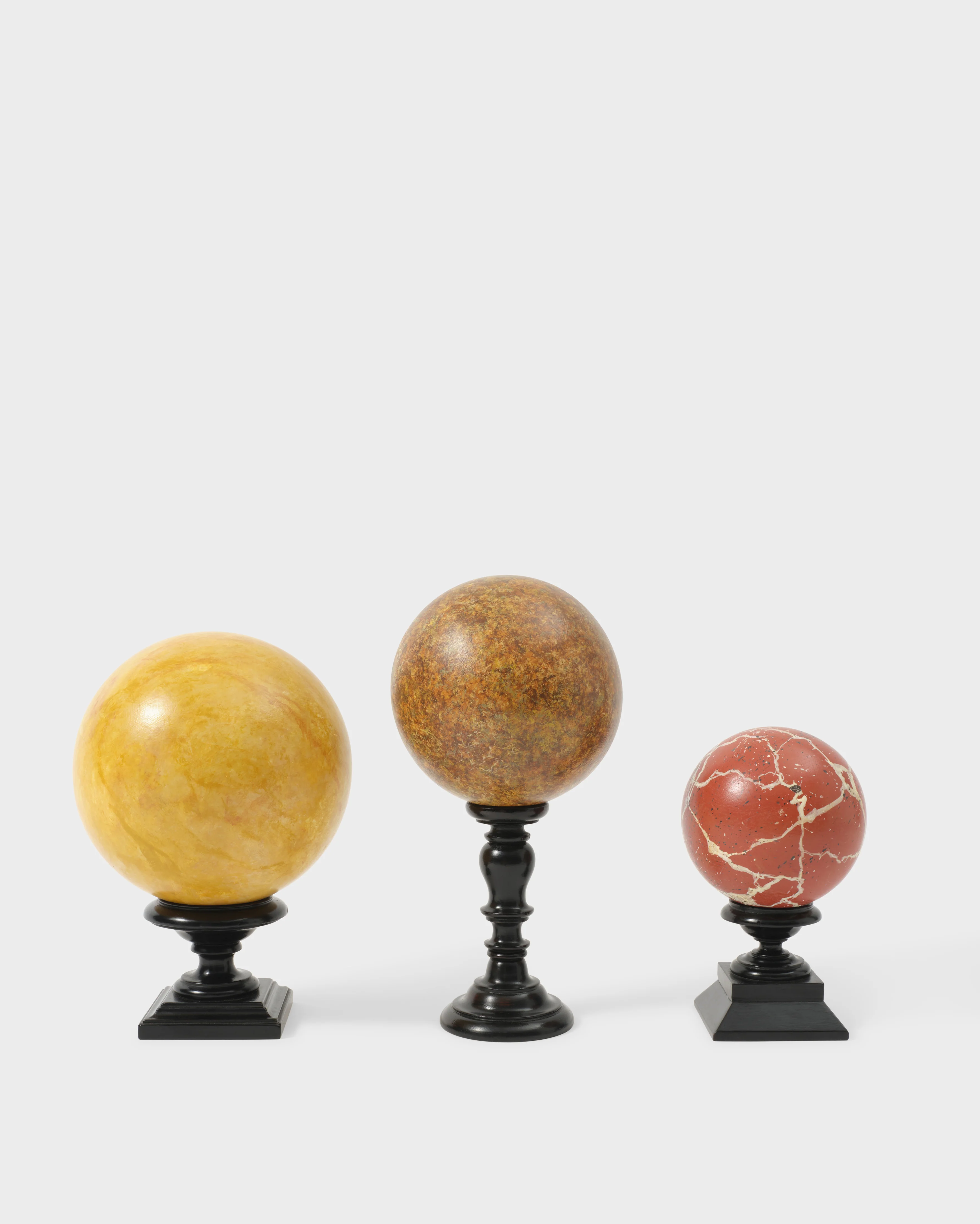 Decorative Sphere in Ochre, Large - Image 3