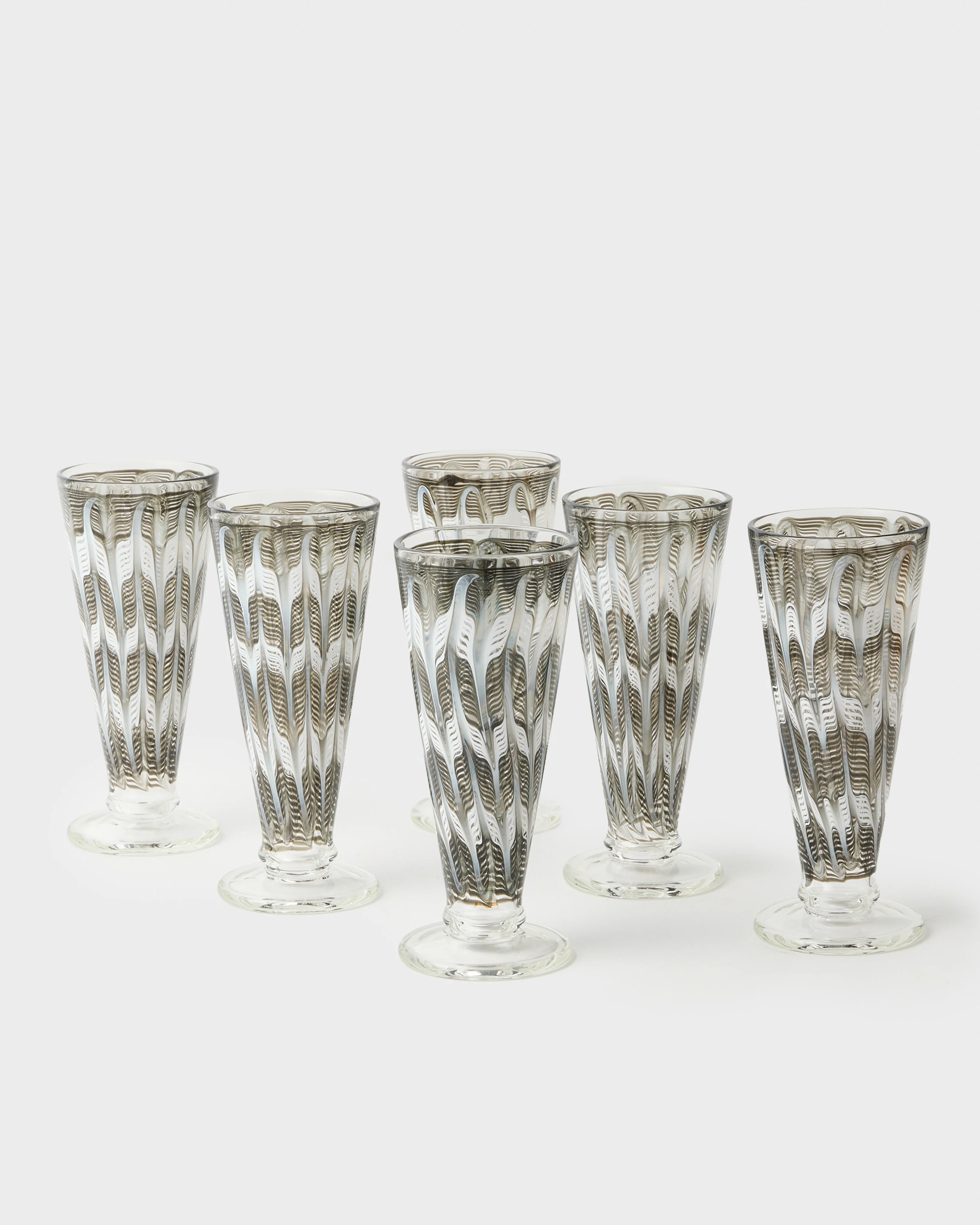 D'Ascoli Donatello Flute Glasses, Walnut (Set of 6) - Image 4