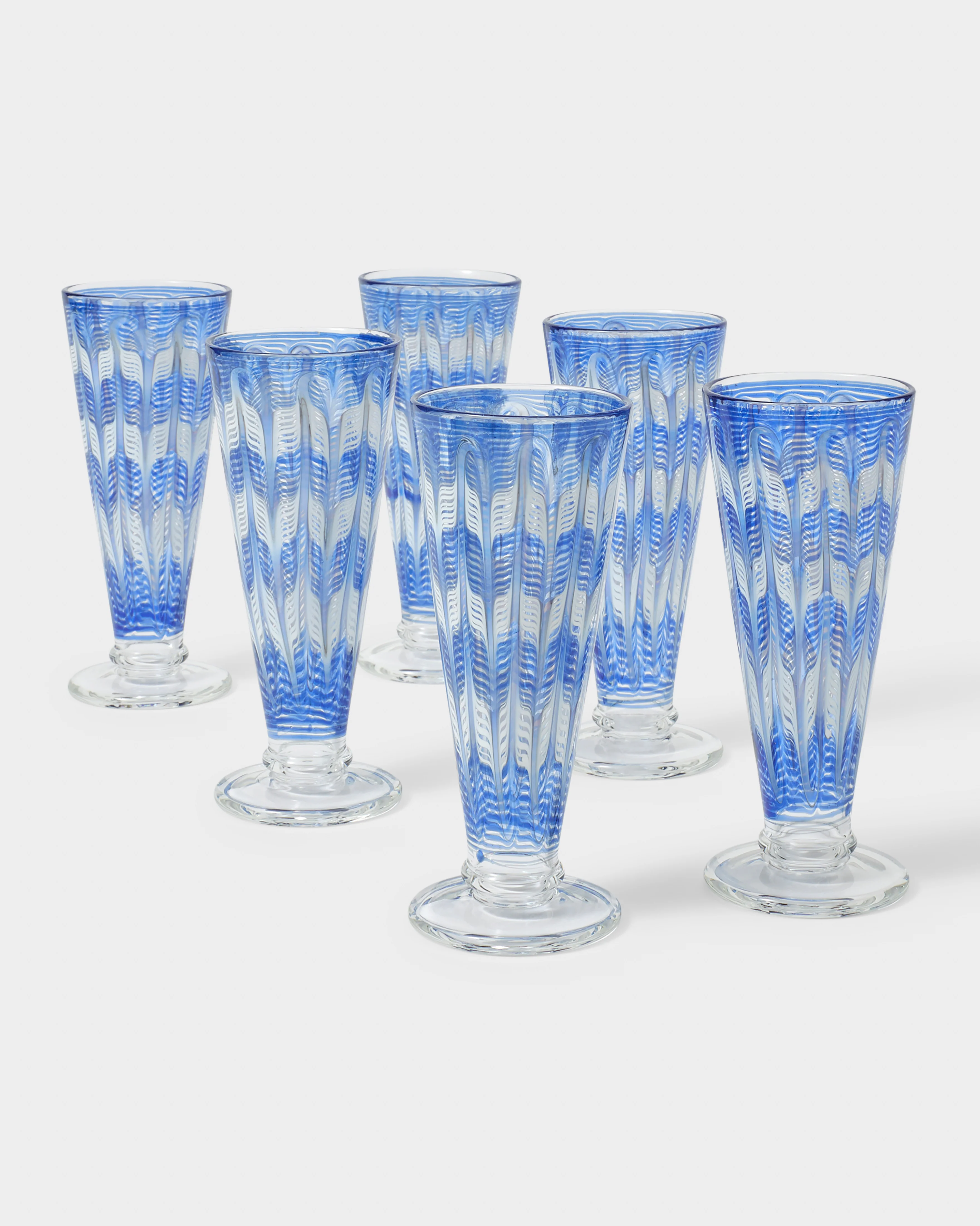 D'Ascoli Donatello Flute Glasses, Sapphire (Set of 6) - Image 3
