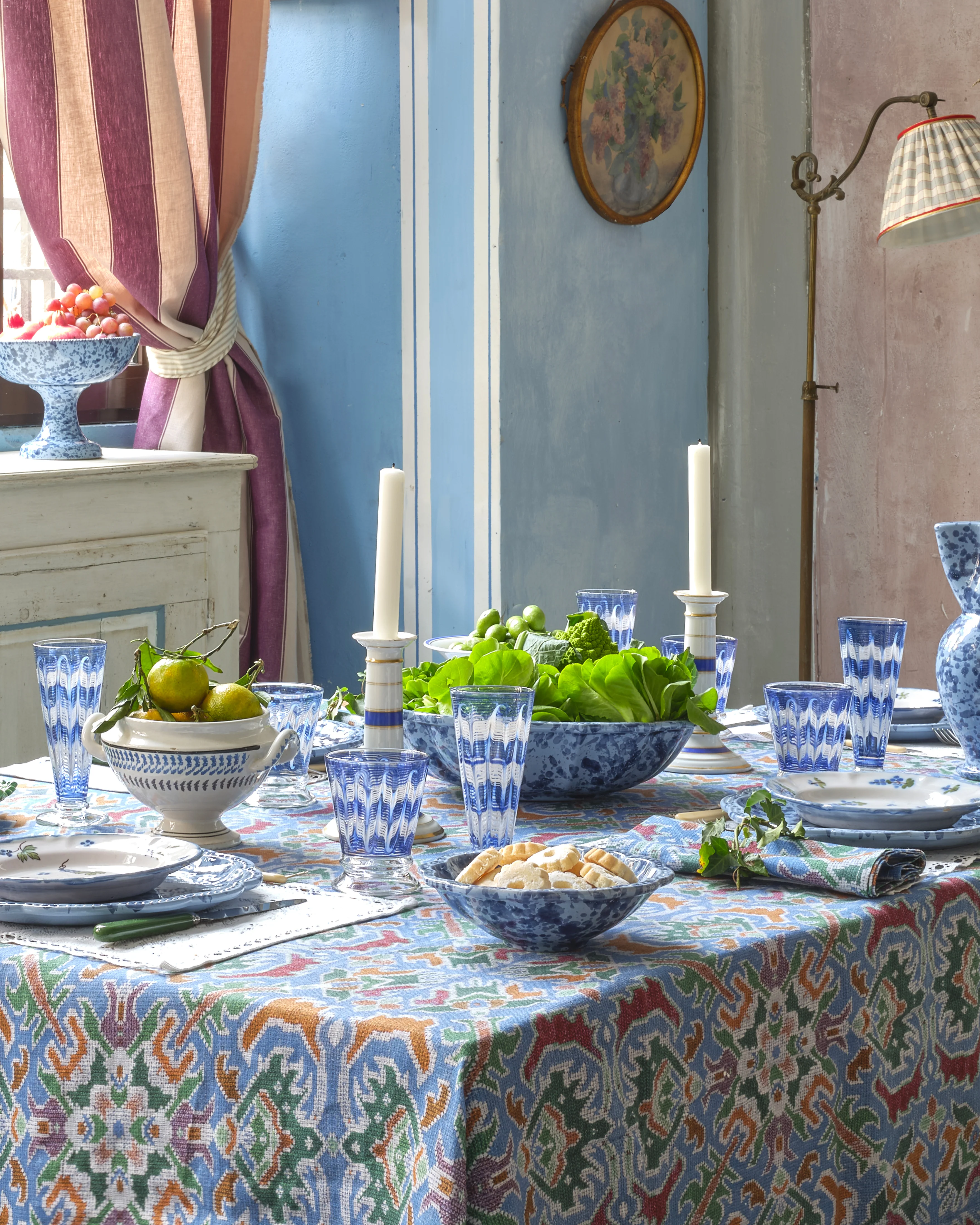 D'Ascoli Donatello Glasses, Sapphire (Set of 6) - Image 3