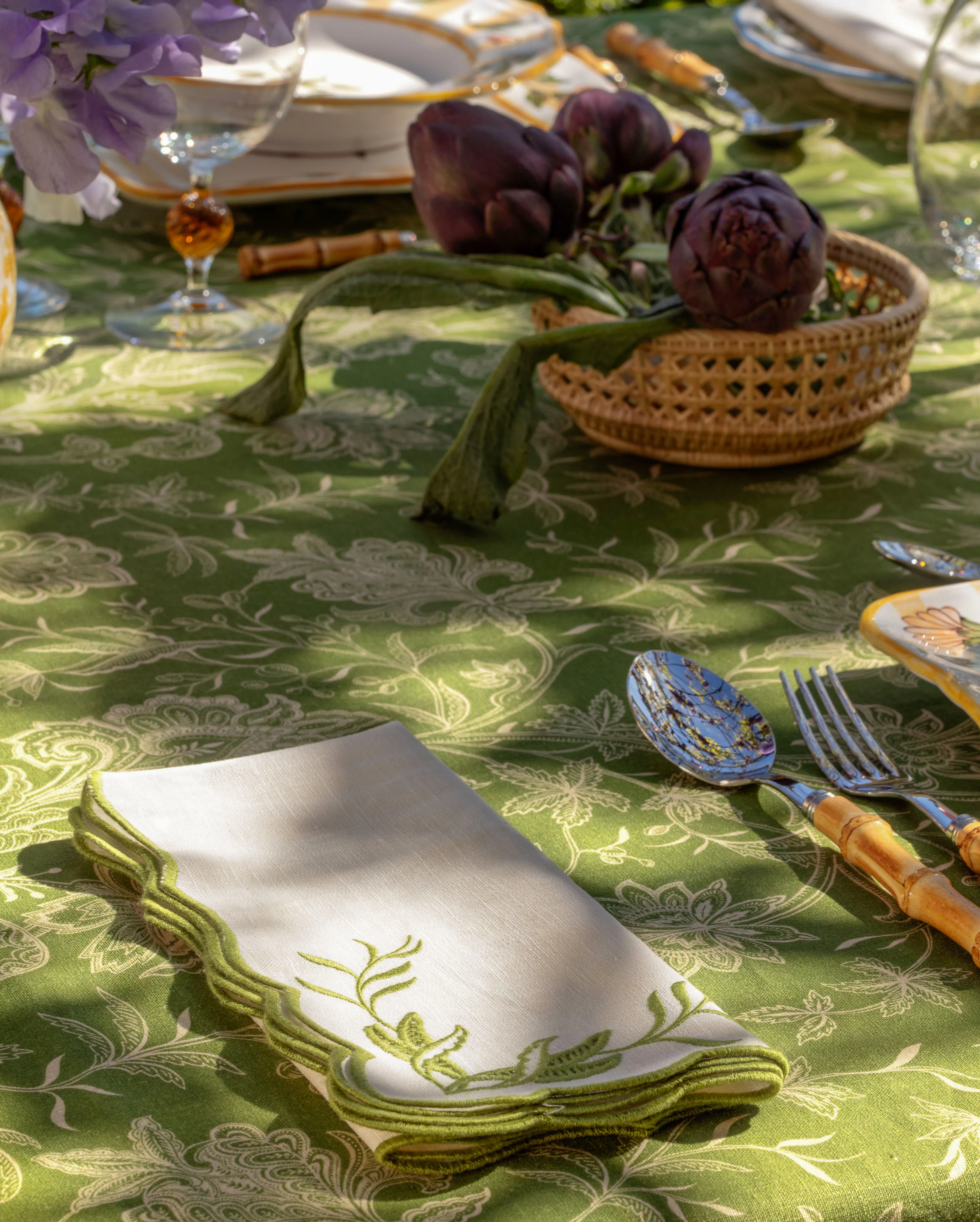 Destree x Cabana Embroidered Linen Napkin - Image 2