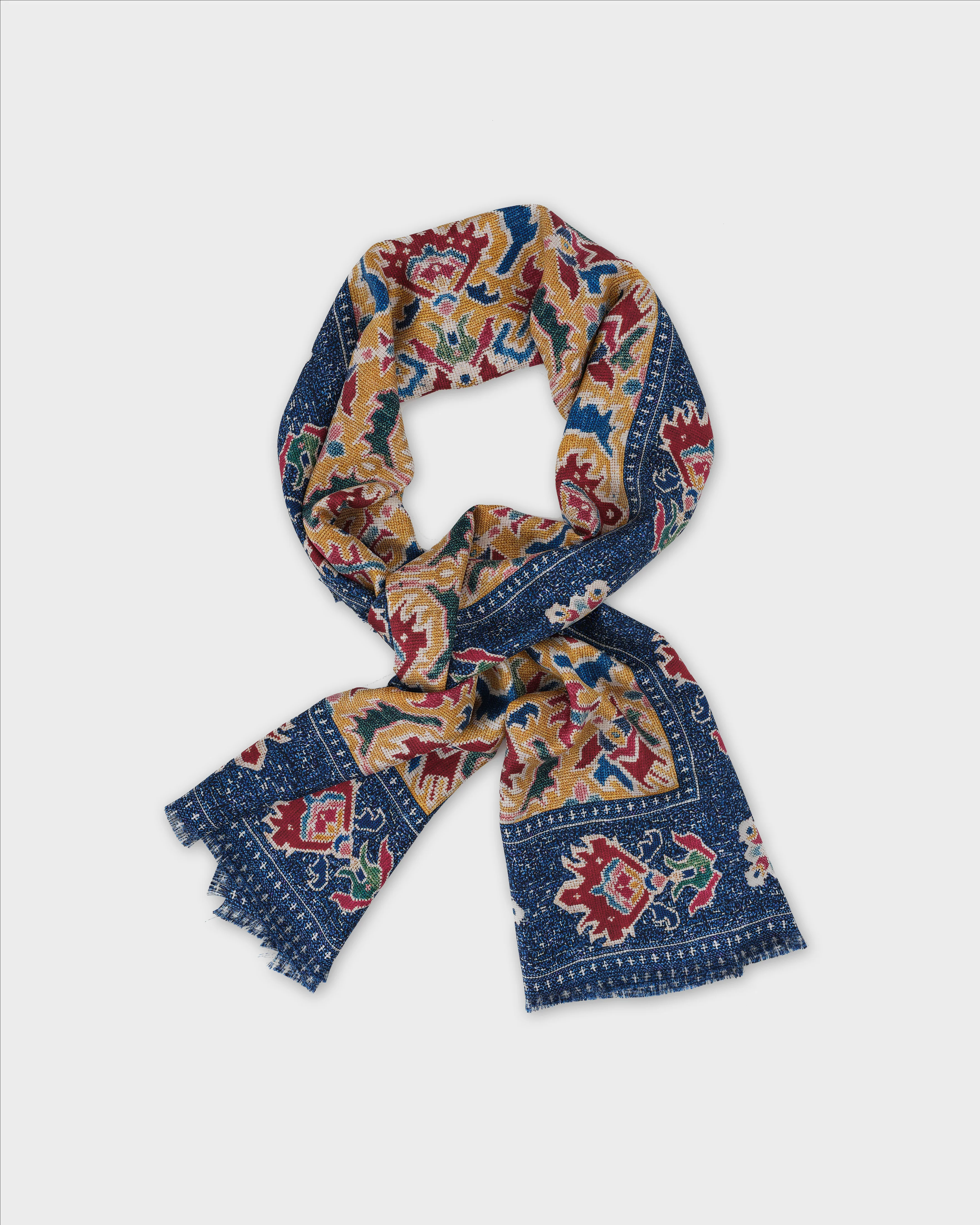 Fiamma Silk Scarf, Yellow - Image 2