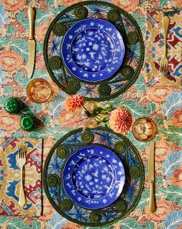 Floral Dessert Plate Blue by Ginori 1735 - Image 3