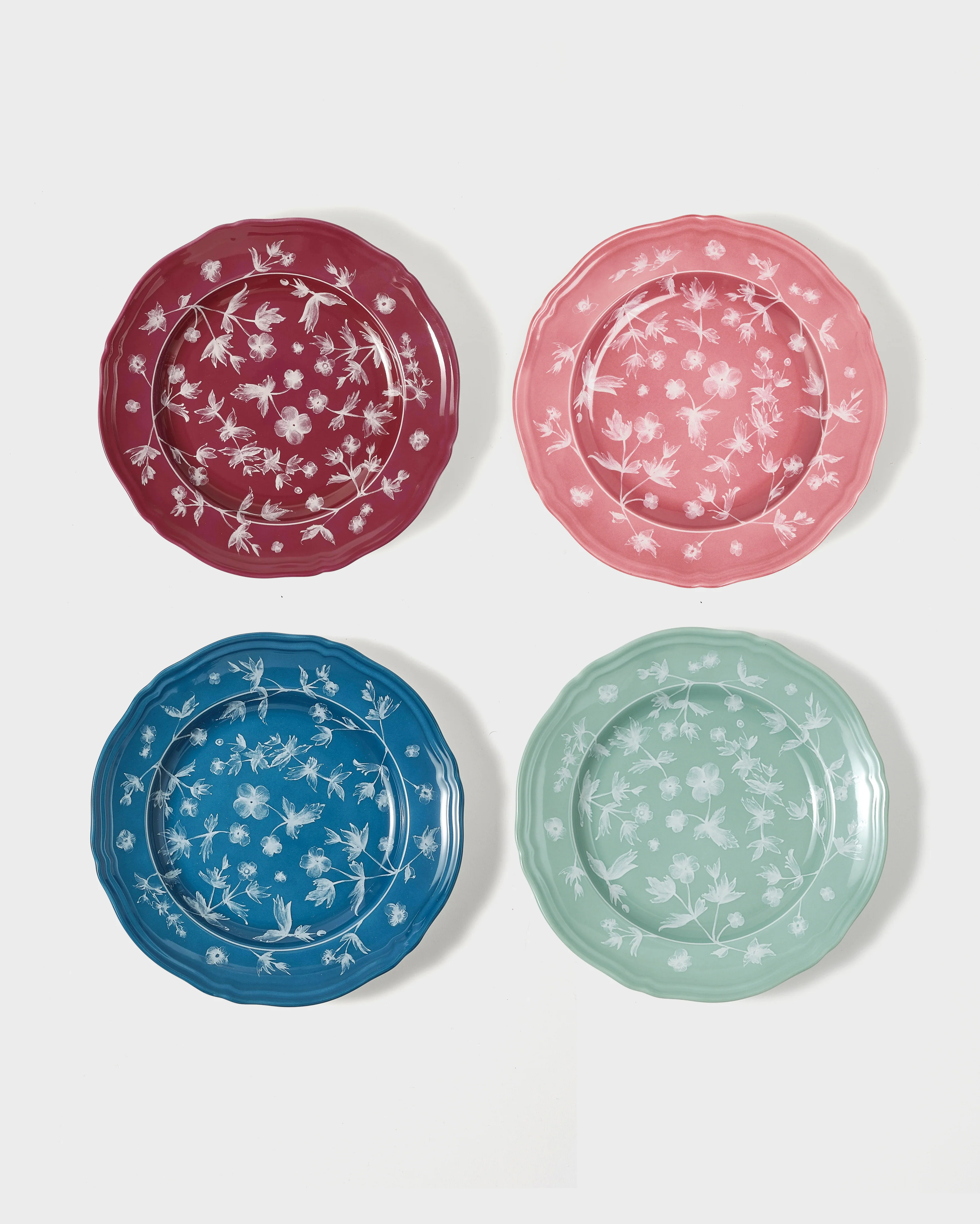 Floral Dessert Plates by Ginori 1735 (Set of 4)