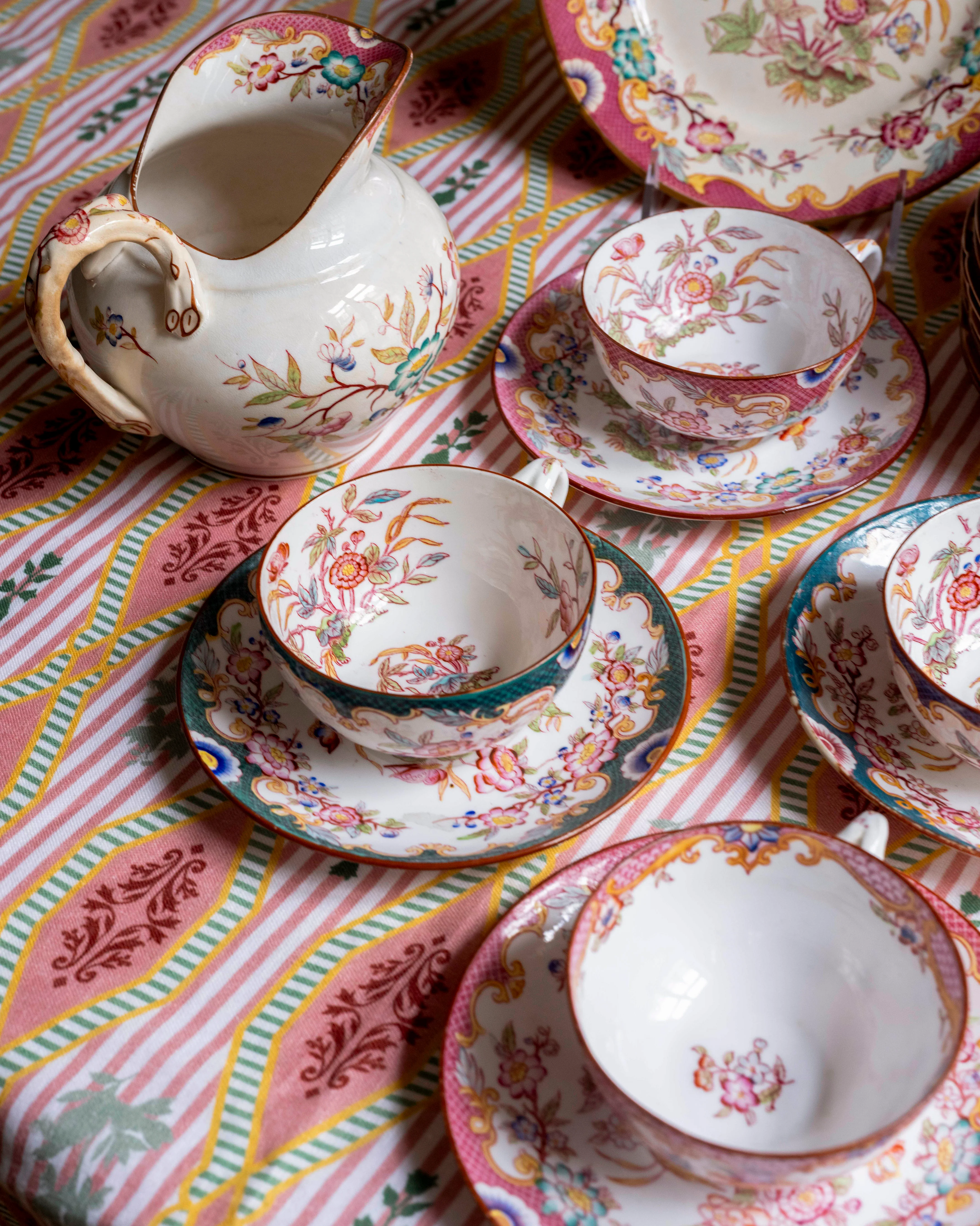 Floral Porcelain Tea Set - Image 2