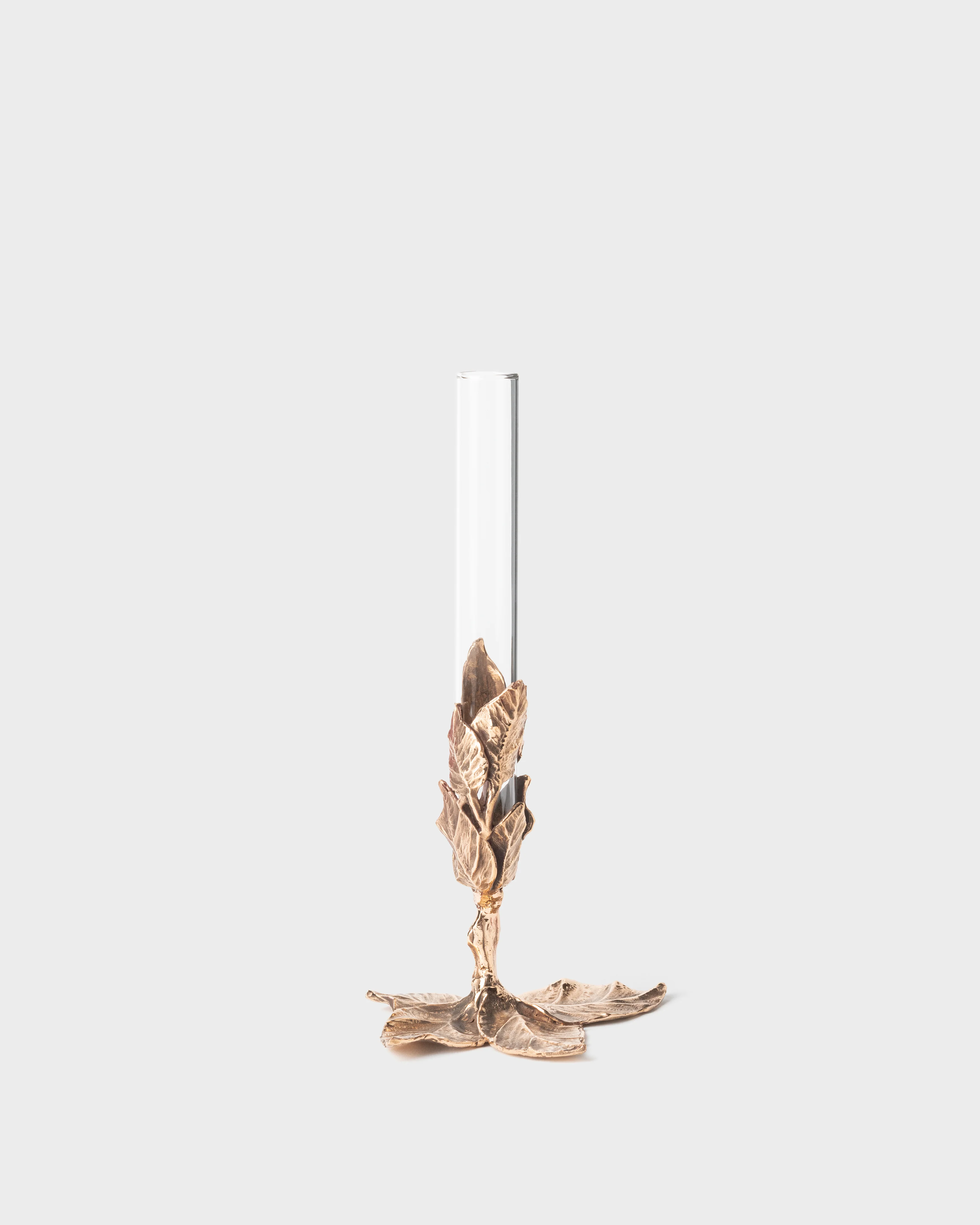 Foglie Bud Vase Bronze Natural by Osanna Visconti, Medium