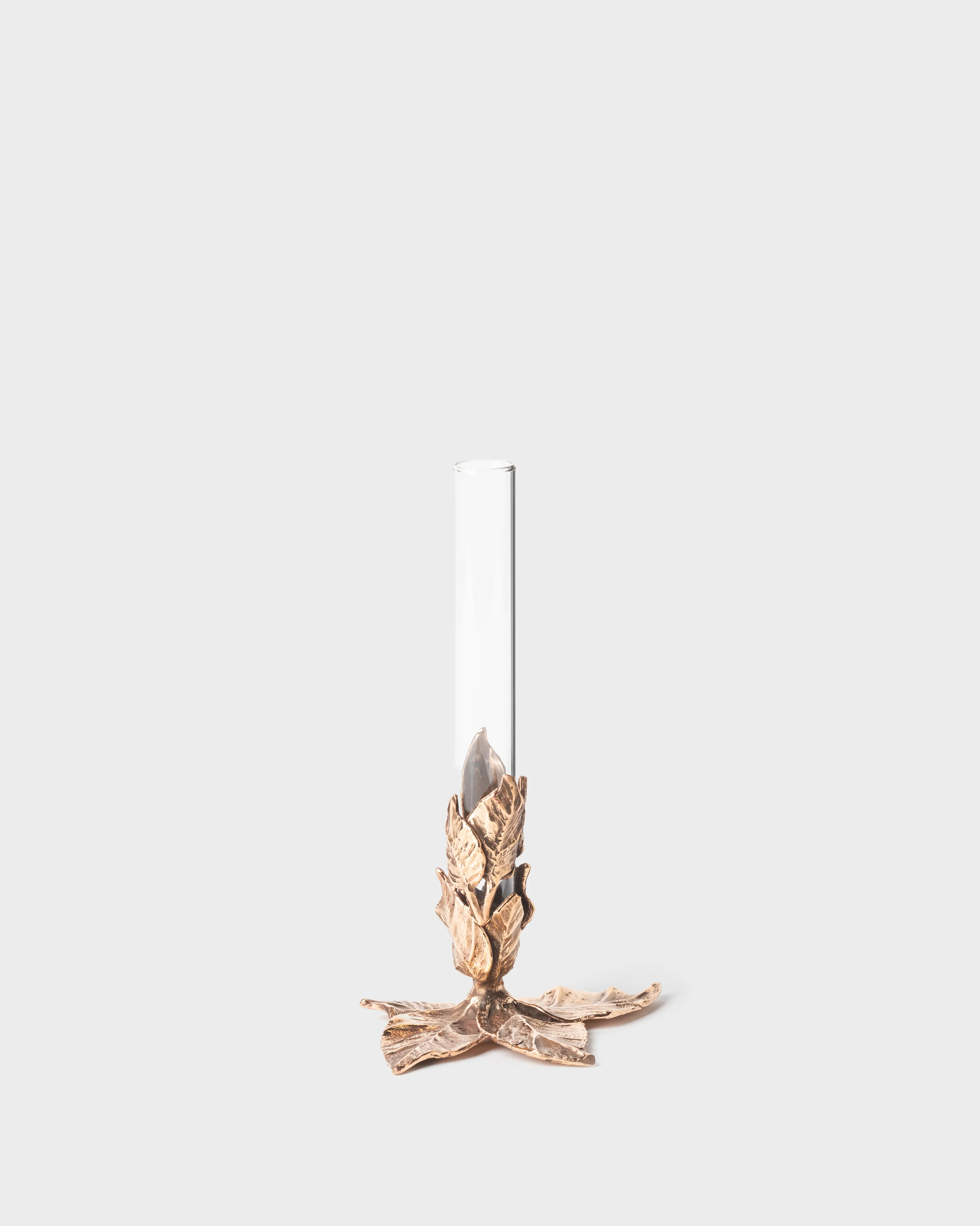 Foglie Bud Vase Bronze Natural by Osanna Visconti, Small