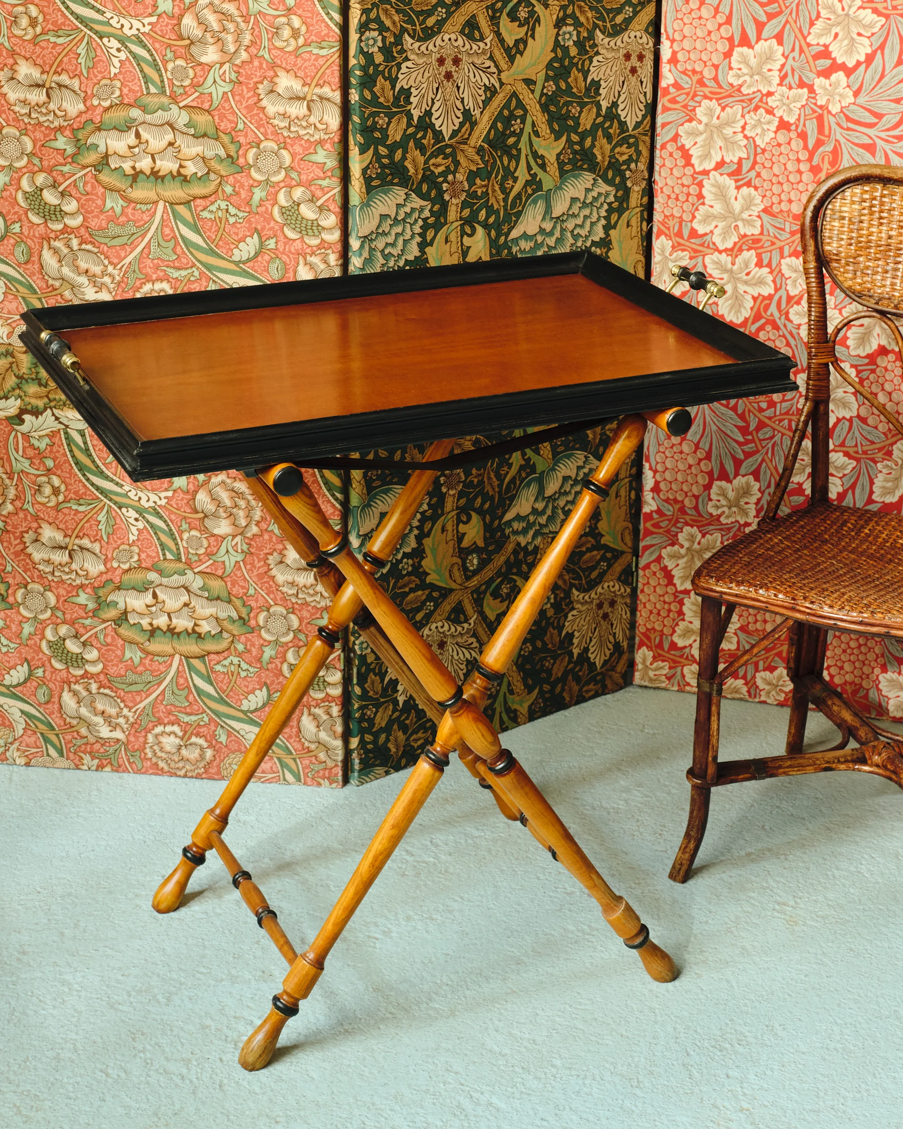 Napoleon III Style Lacquered Folding Tray Table