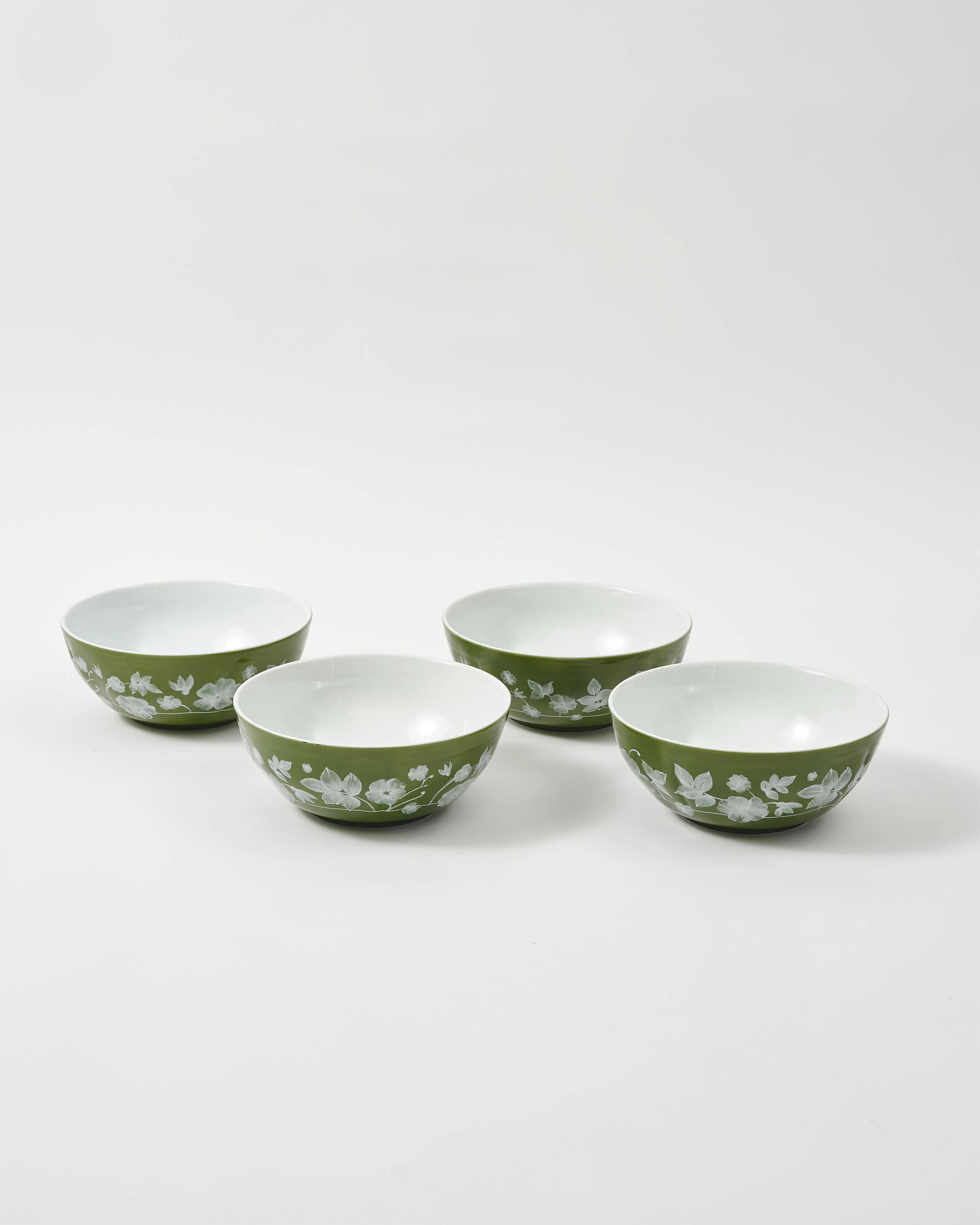 Floral Bowls Green (Set of 4) by Ginori 1735