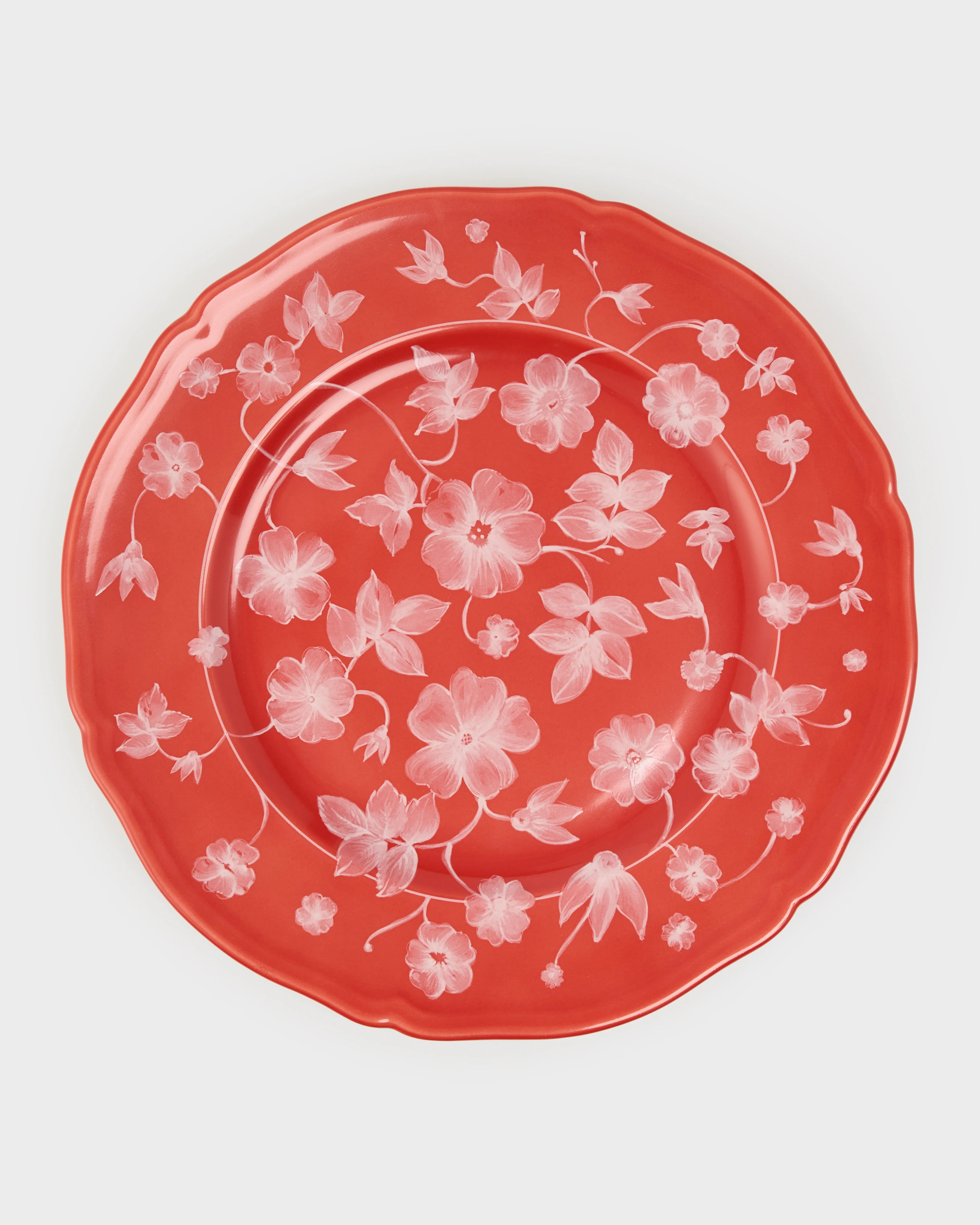 Floral Charger Red by Ginori 1735
