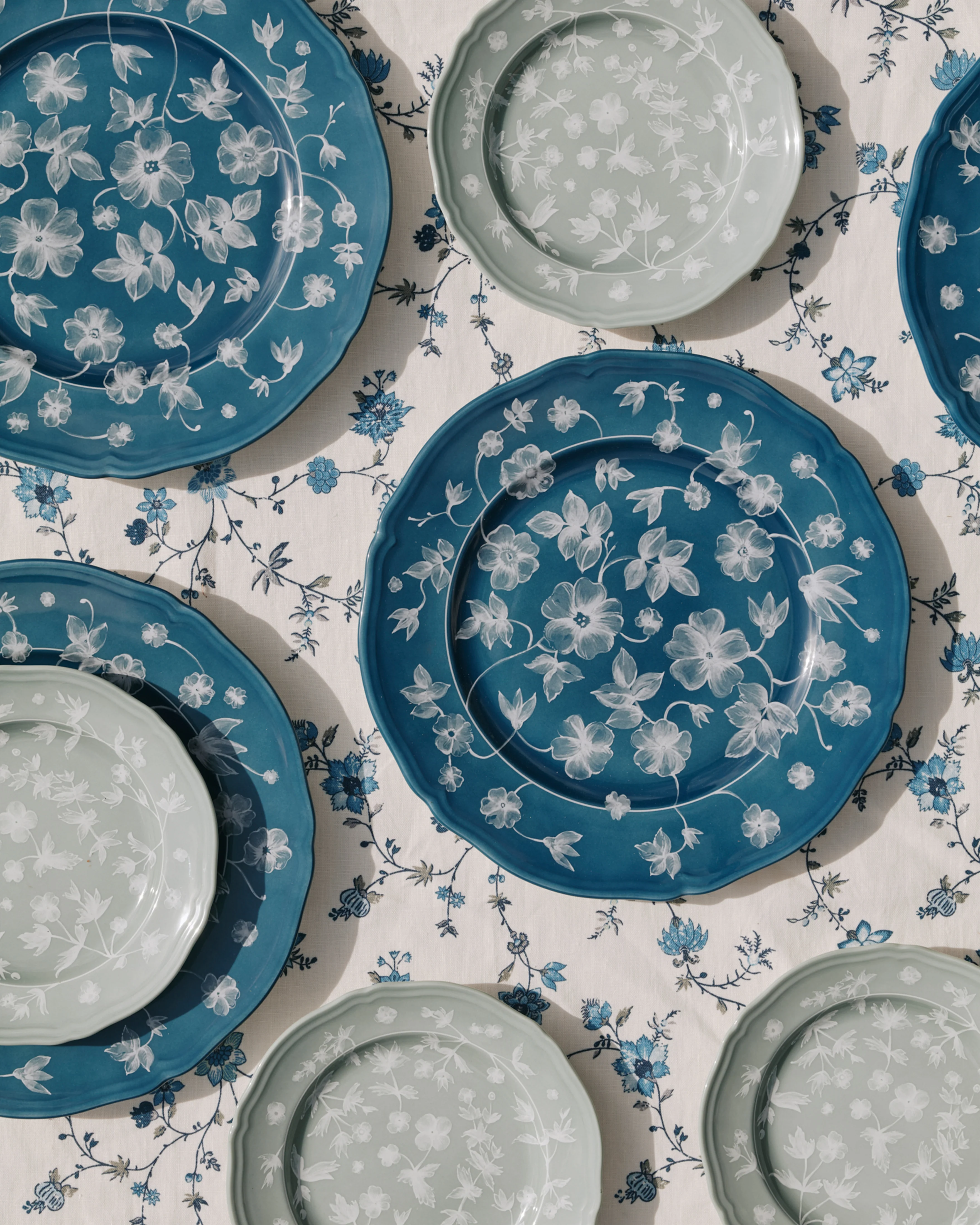 Floral Dinner Plate Petrol by Ginori 1735 - Image 4