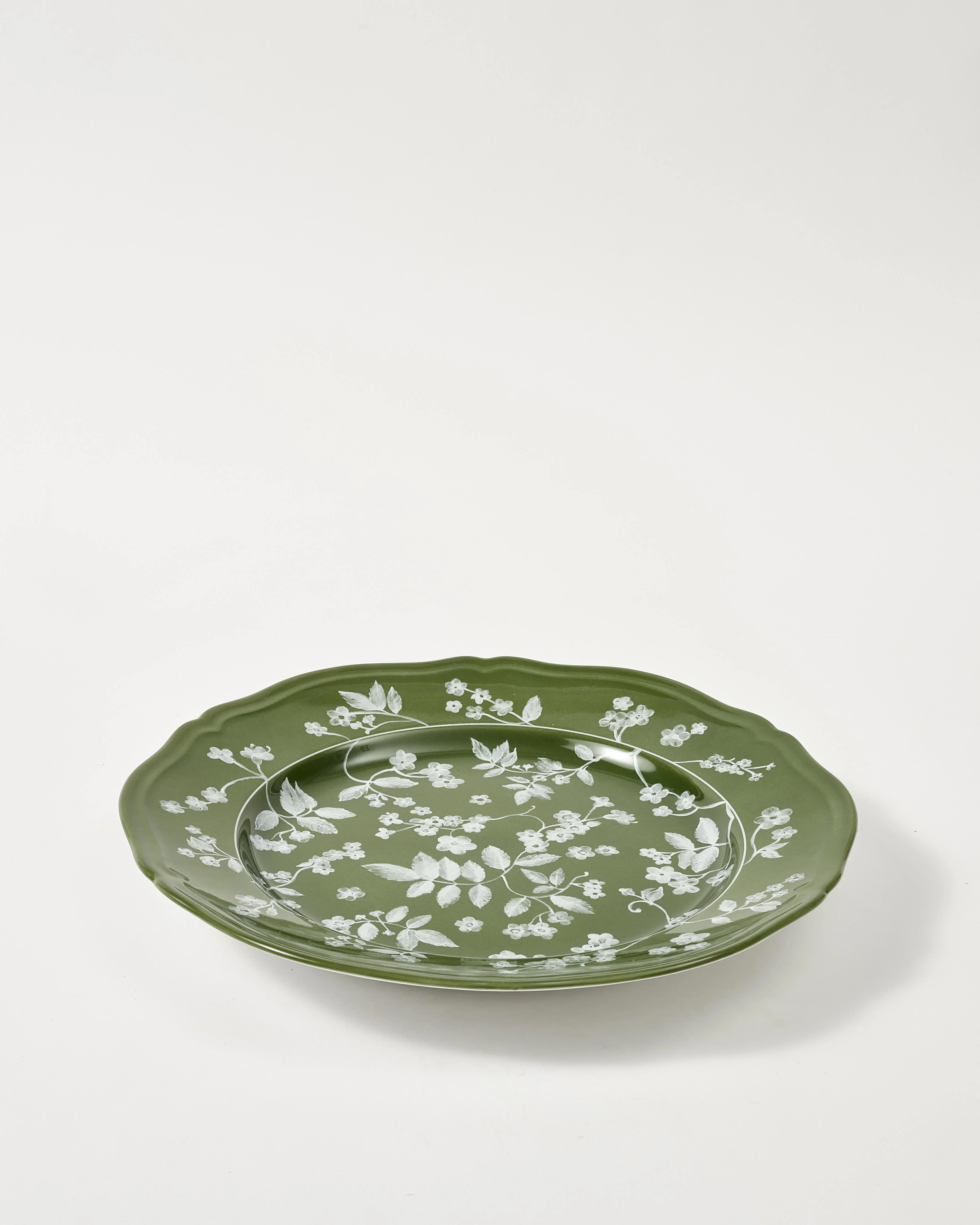 Floral Dinner Plate Green by Ginori 1735 - Image 5