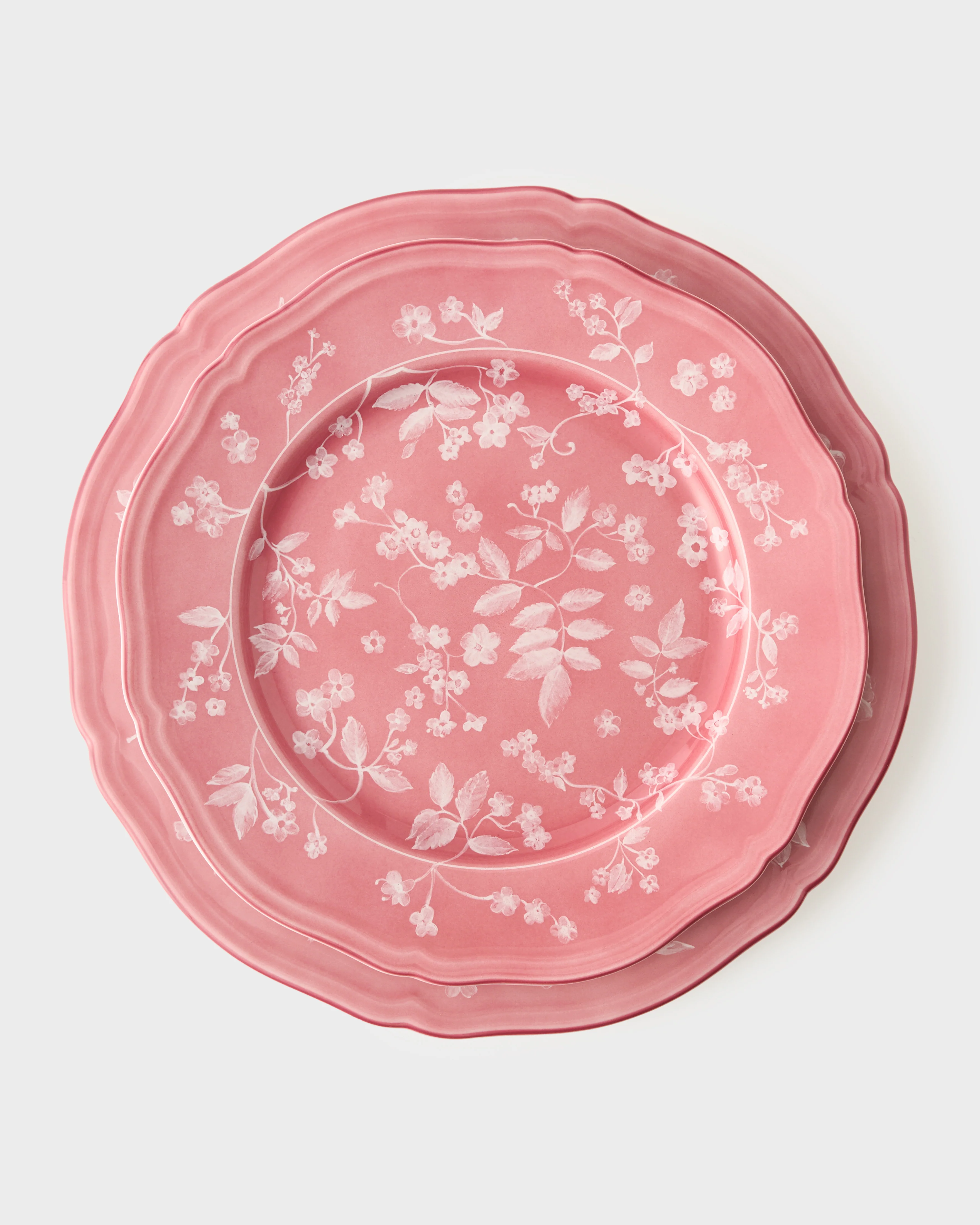 Floral Dinner Plate Pink by Ginori 1735 - Image 5