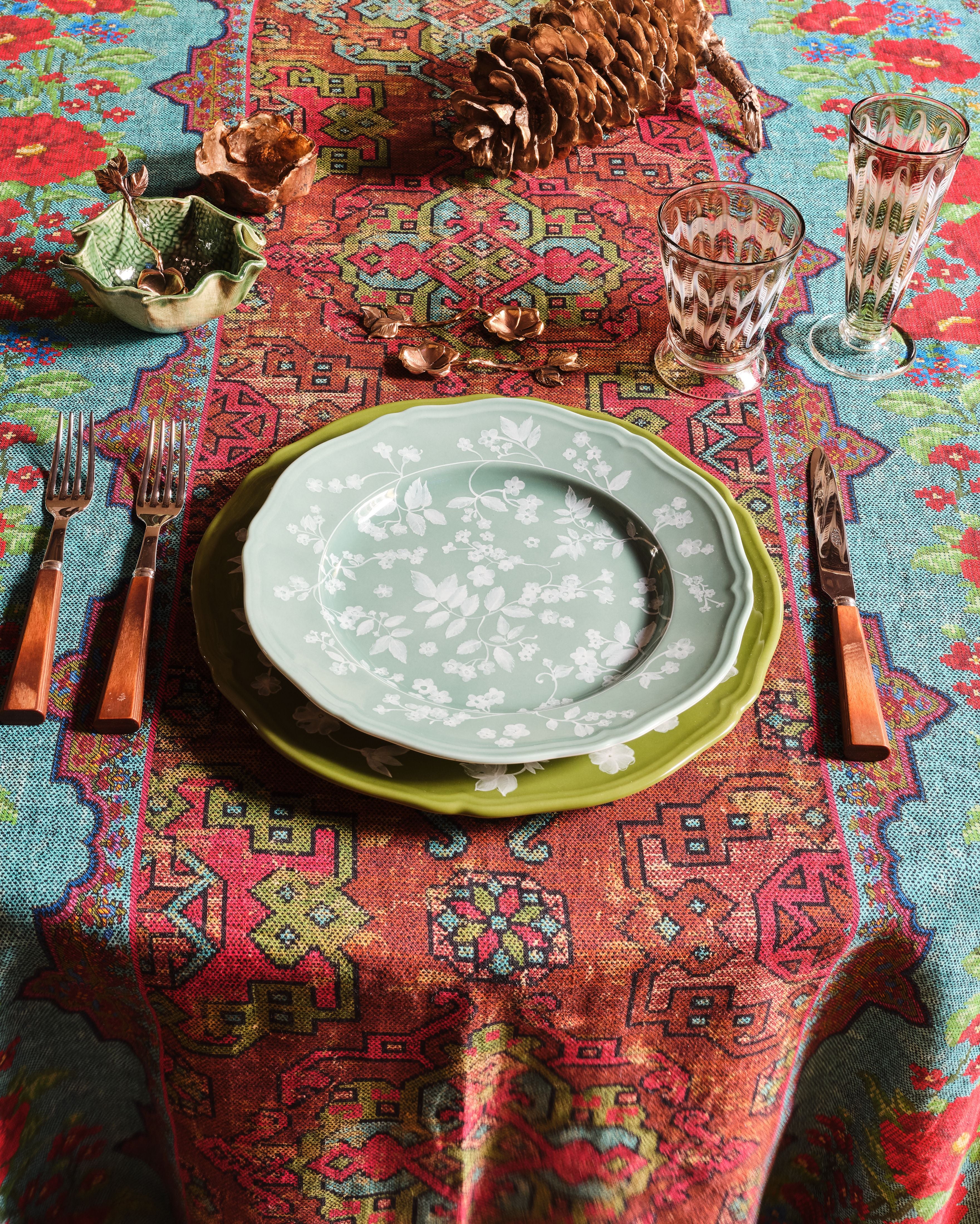 Floral Dinner Plate Sage by Ginori 1735 - Image 7