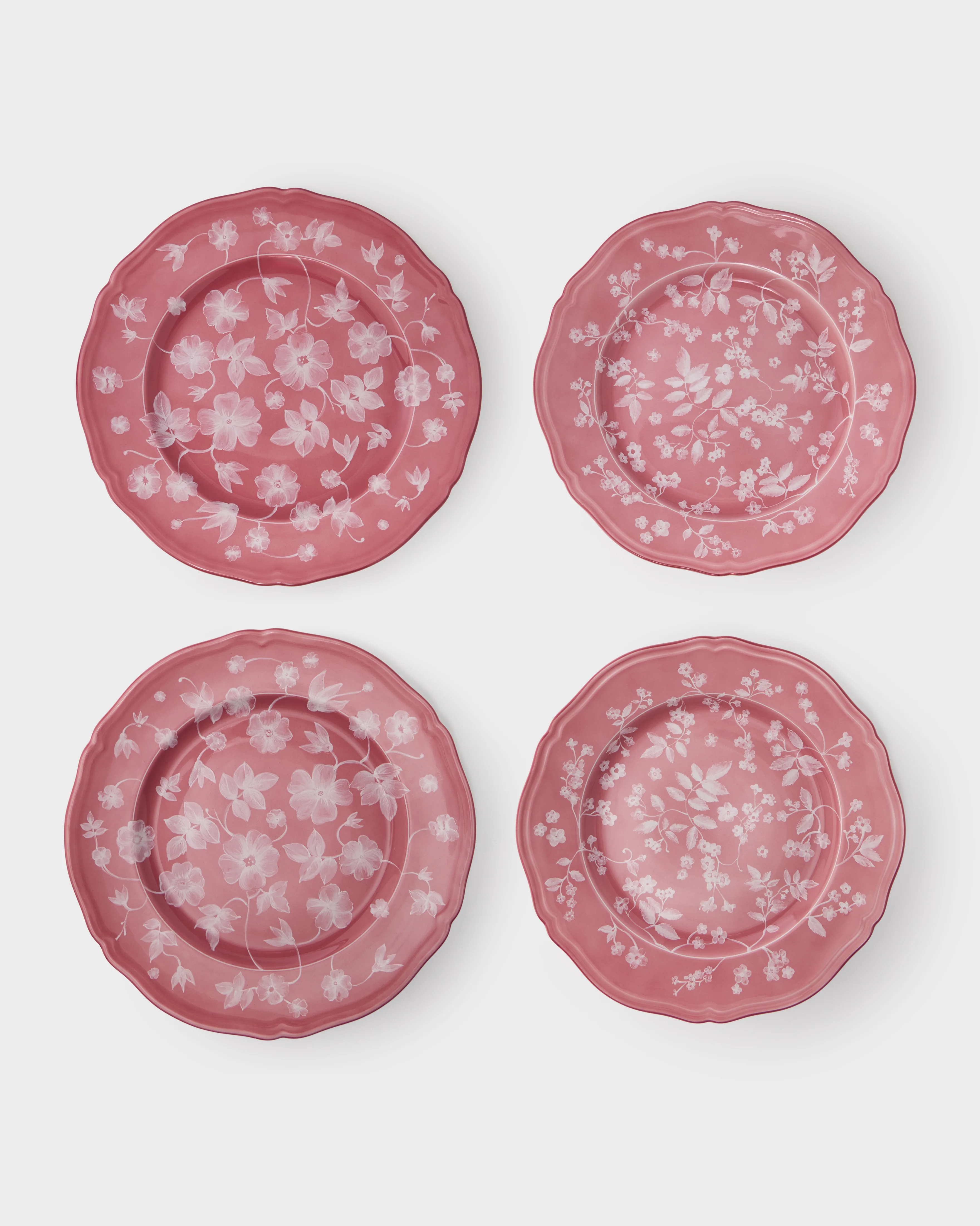 Ginori Floral Charger and Dinner Sets, Pink (Set of 2) - Image 2