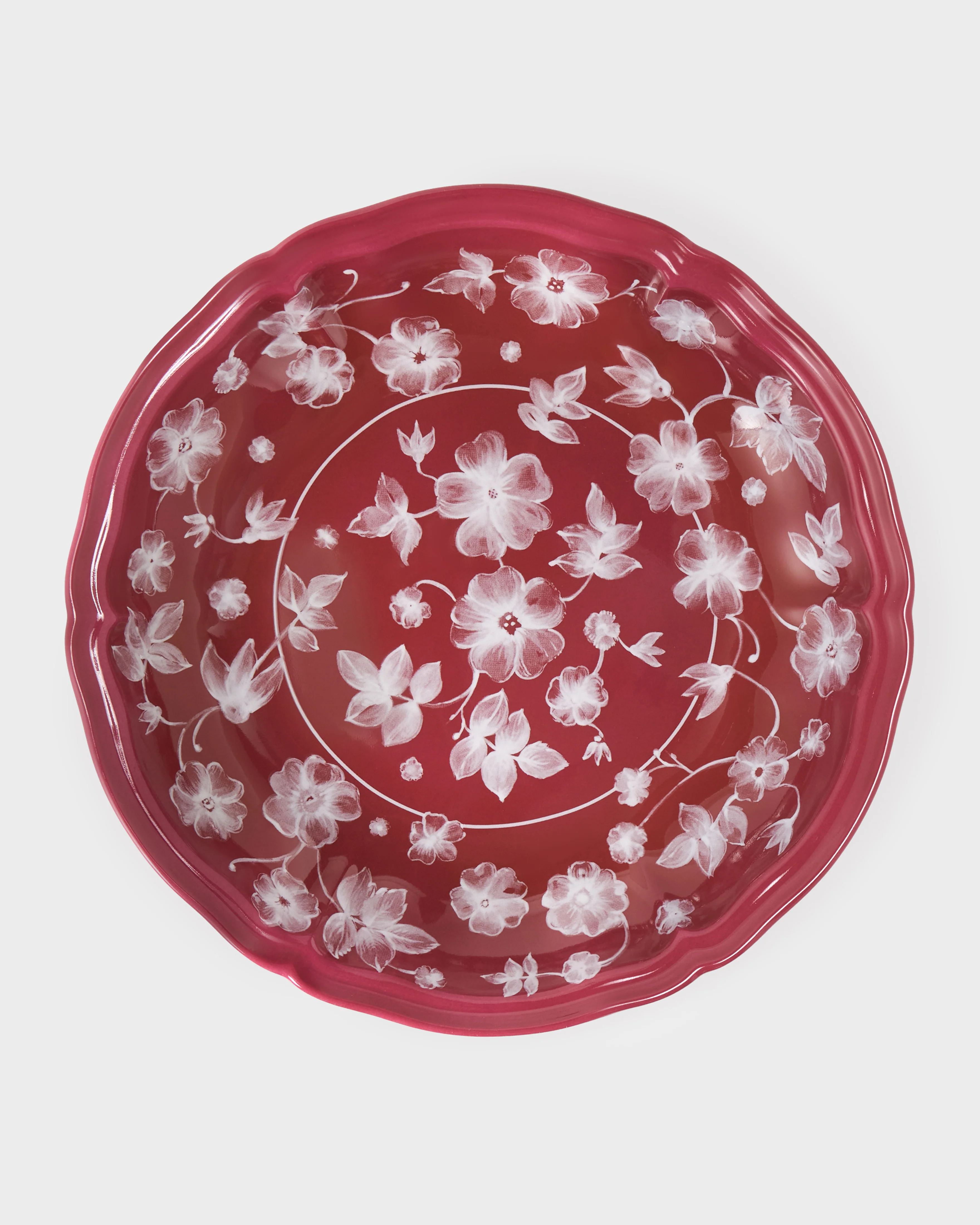 Floral Fruit Stand, Magenta by Ginori 1735 - Image 3