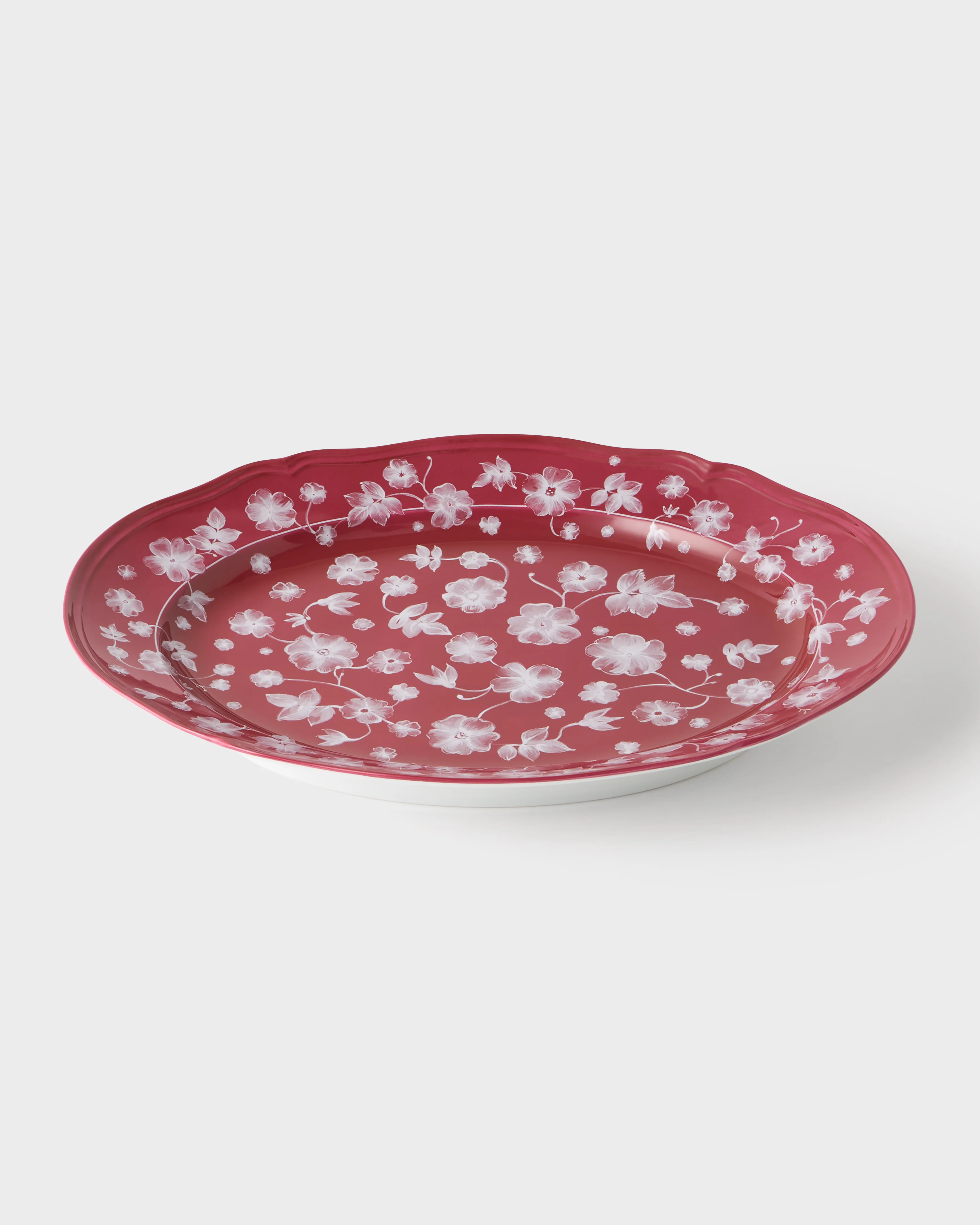 Floral Serving Plate Magenta by Ginori 1735 - Image 3