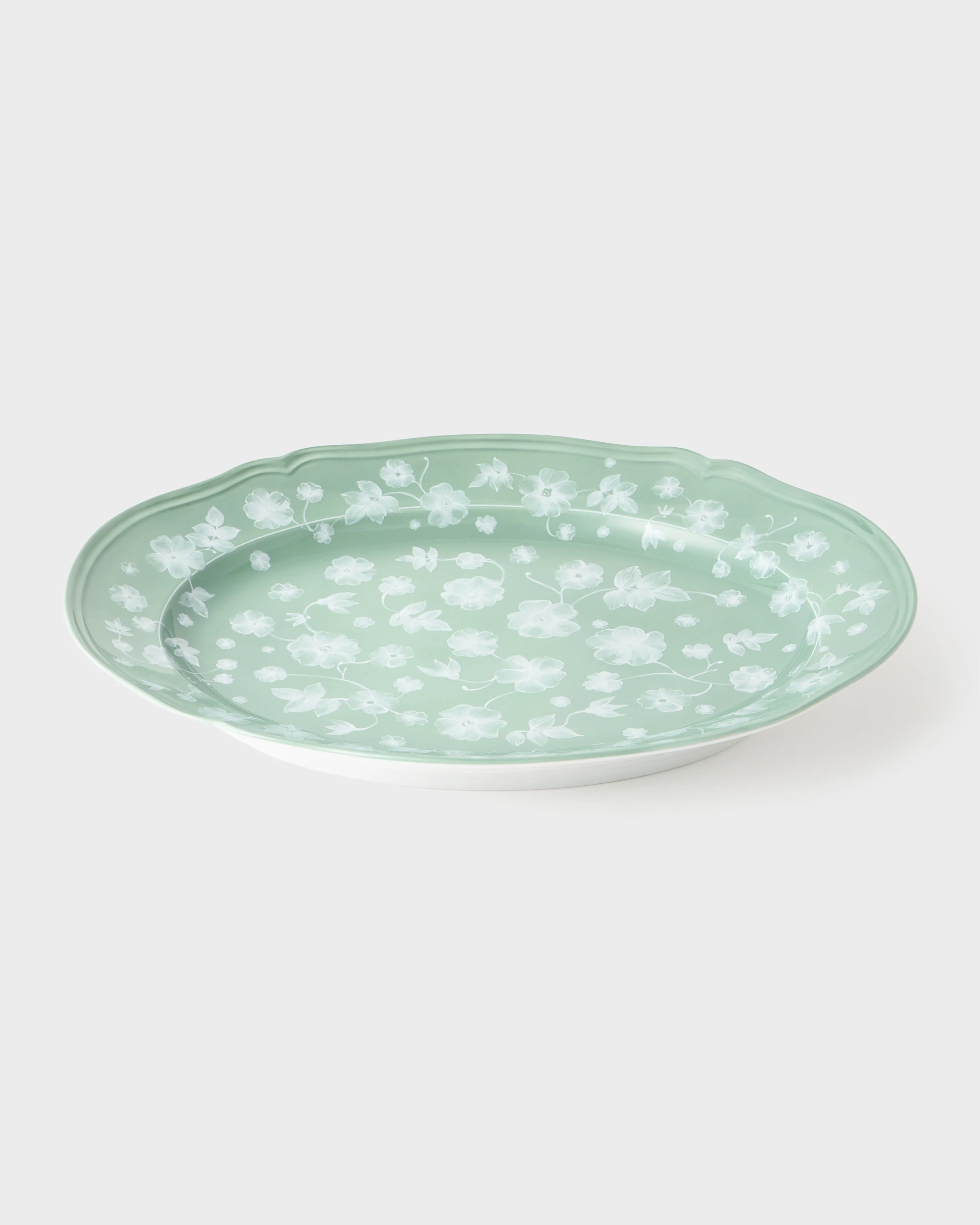 Floral Serving Plate Sage by Ginori 1735 - Image 3