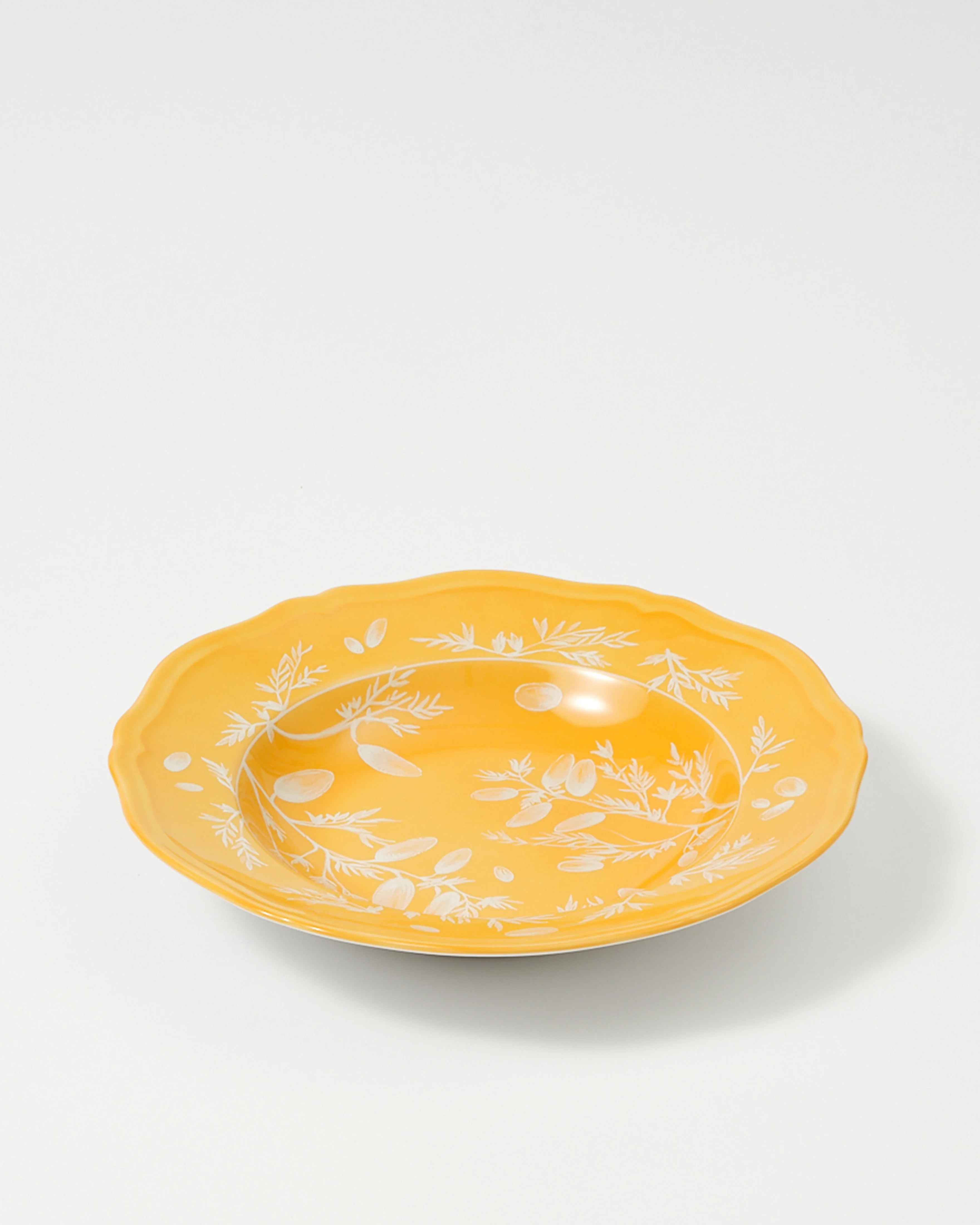 Floral Soup Plate Yellow by Ginori 1735 - Image 3