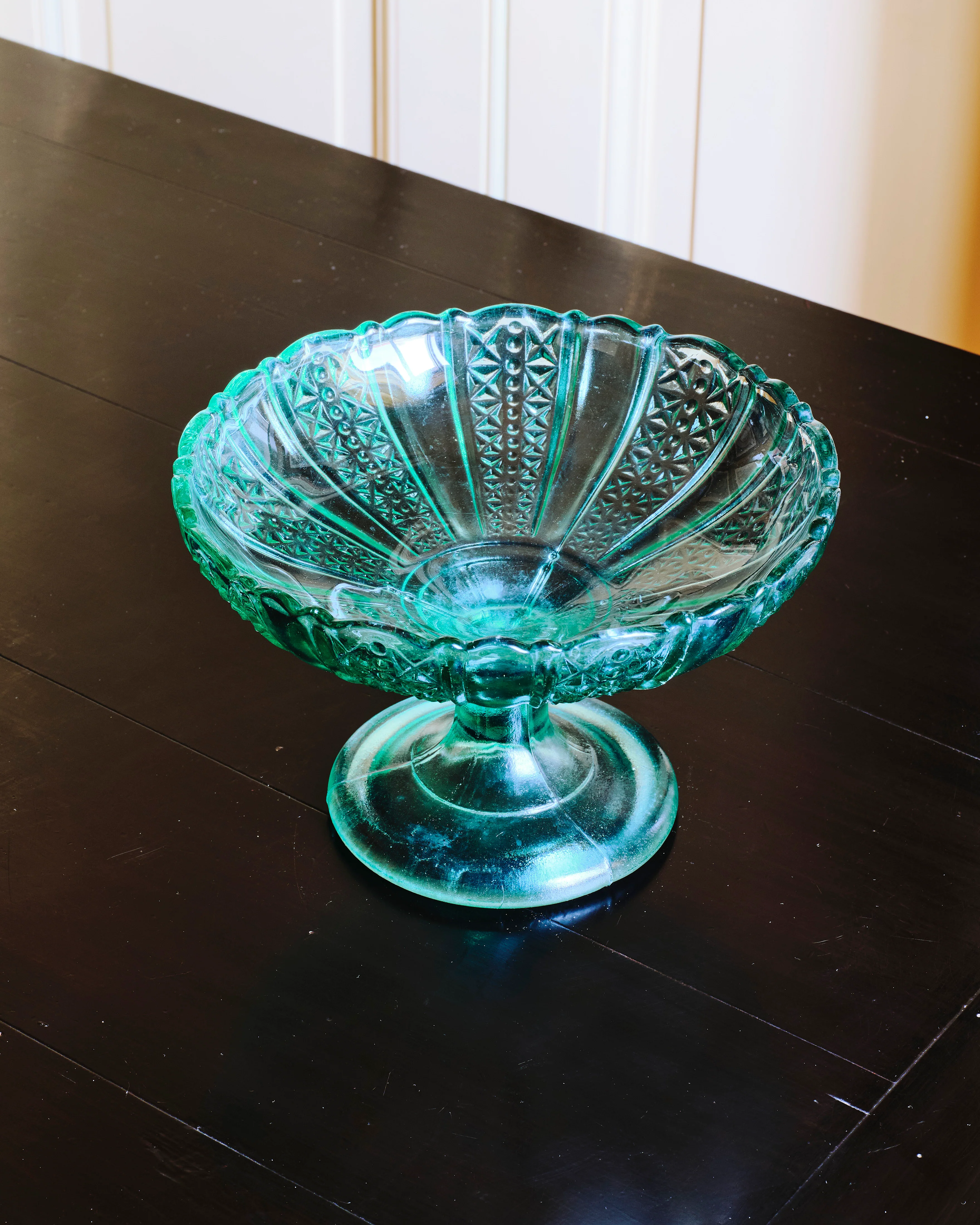 Glass Fruitstand, Light Teal - Image 2