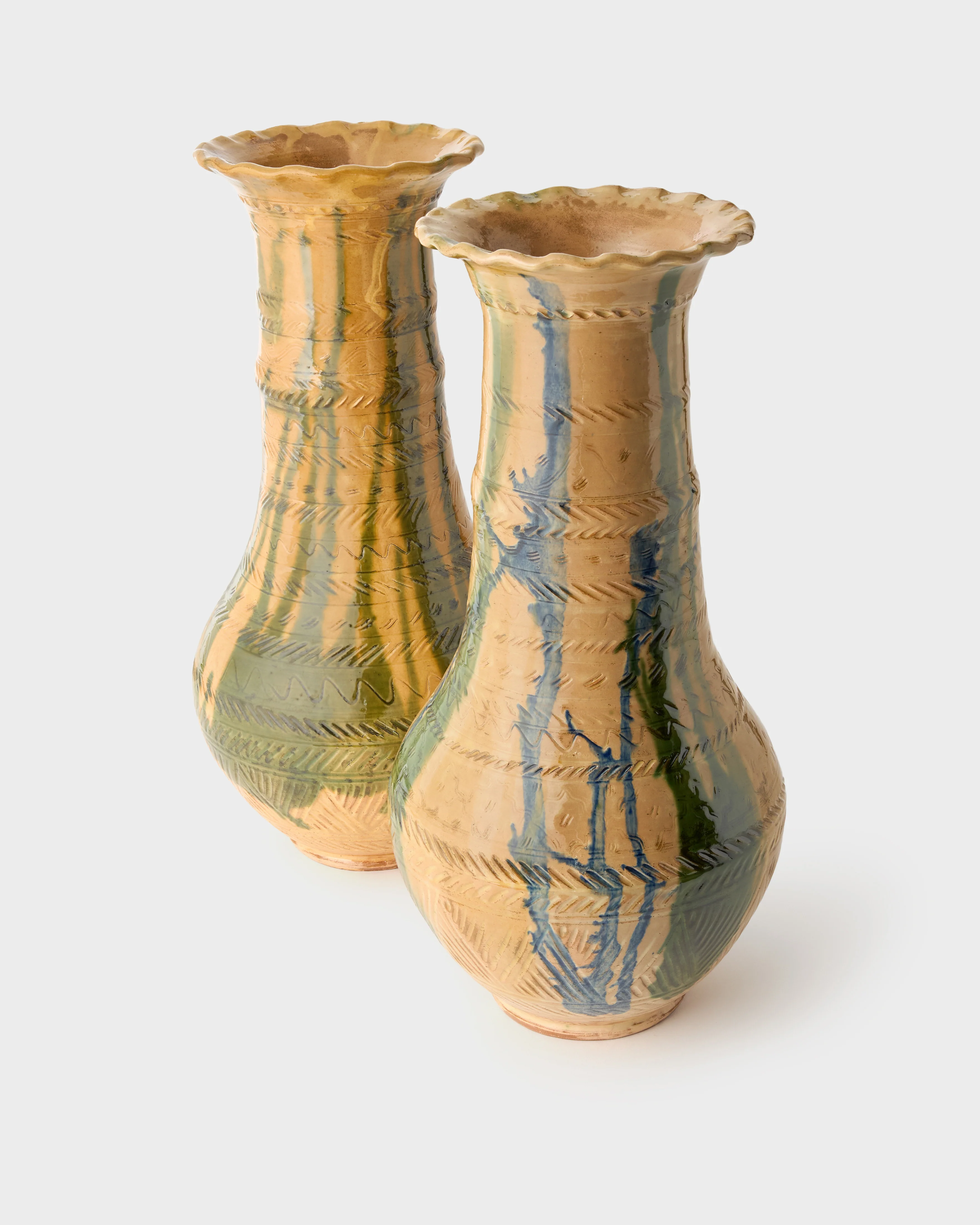Glazed Earthenware Vase, Natural - Image 3