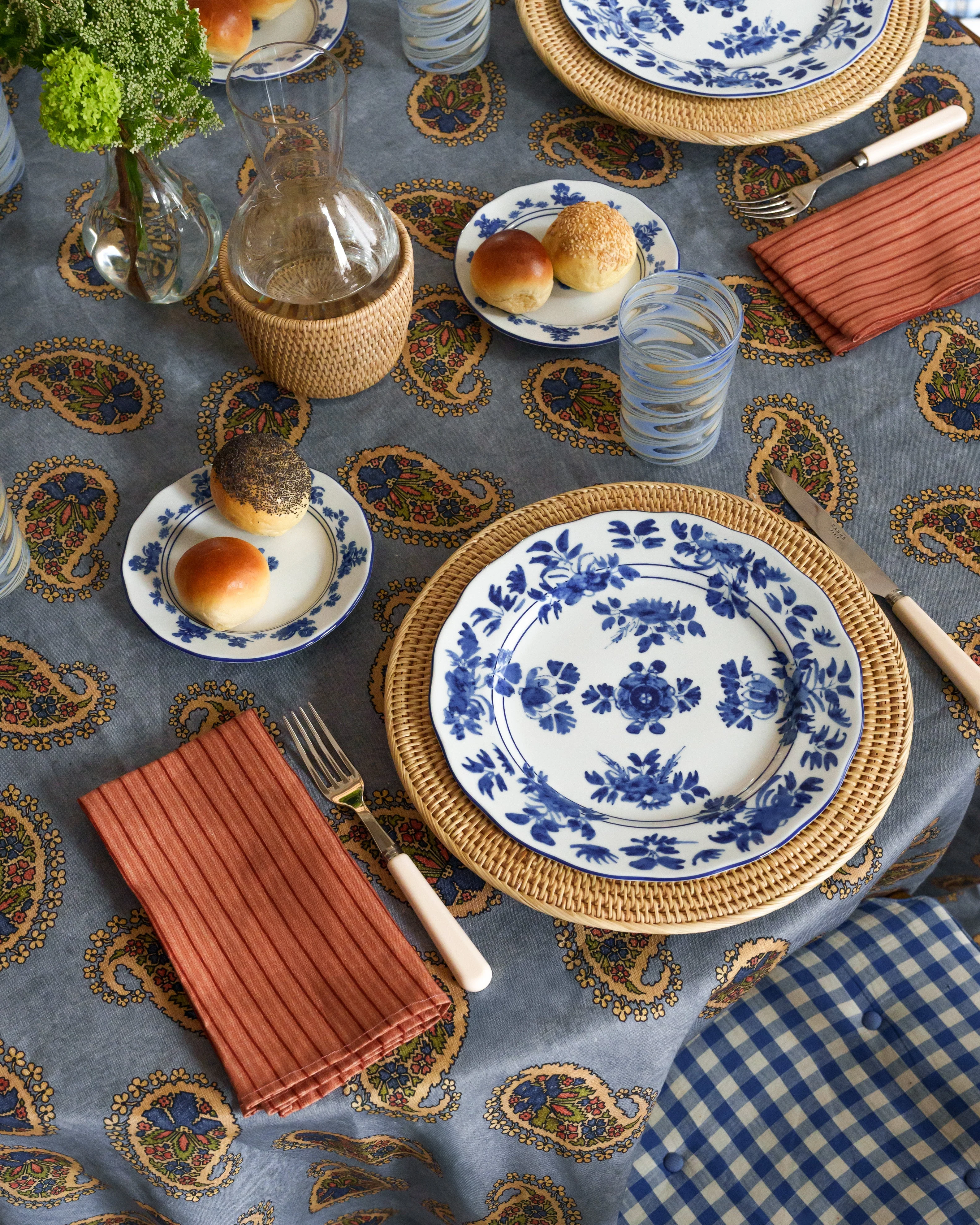 Gloria Porcelain Dinner Plate, Blue - Image 2
