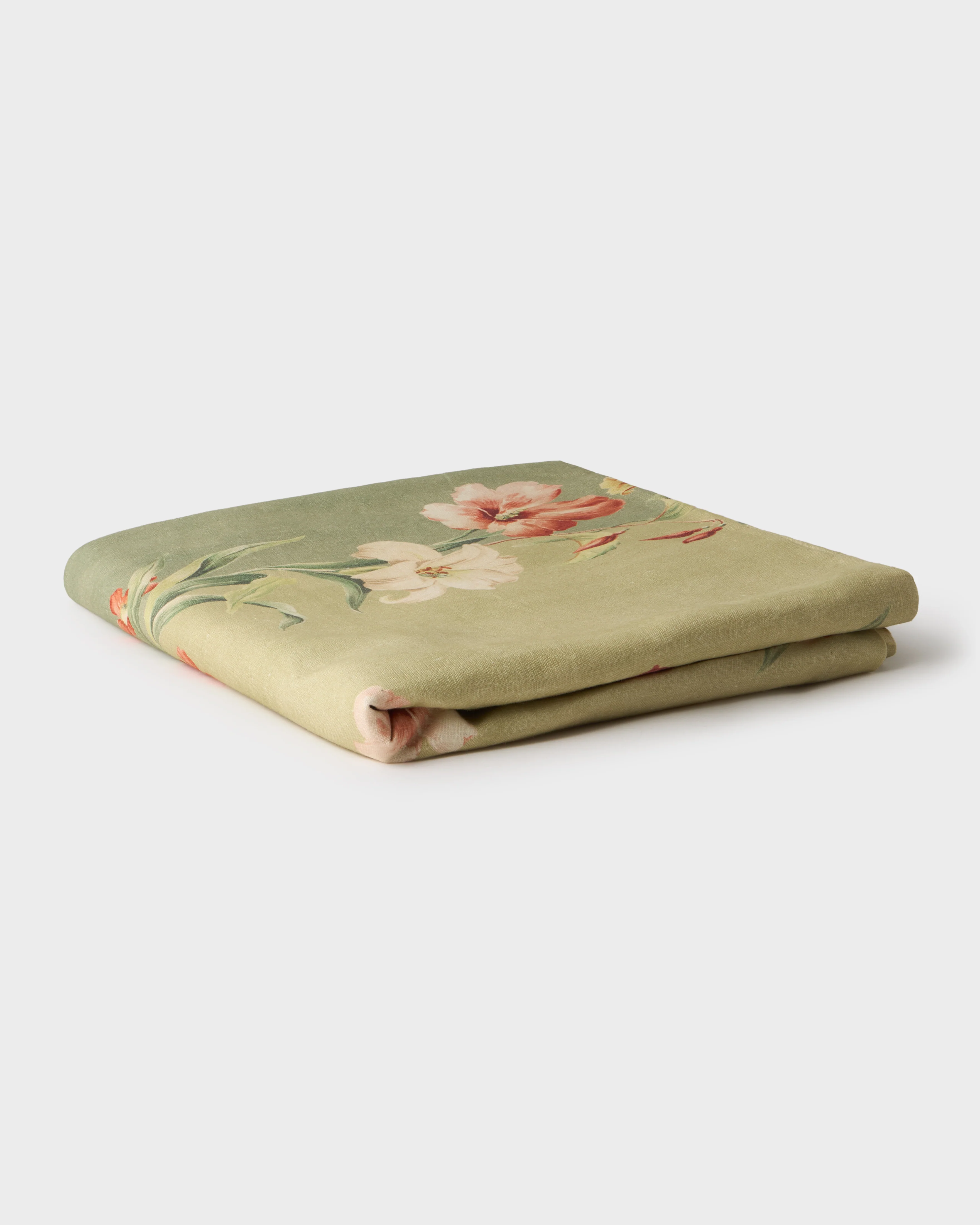 Ibiscus Sage Linen Tablecloth, Square - Image 5