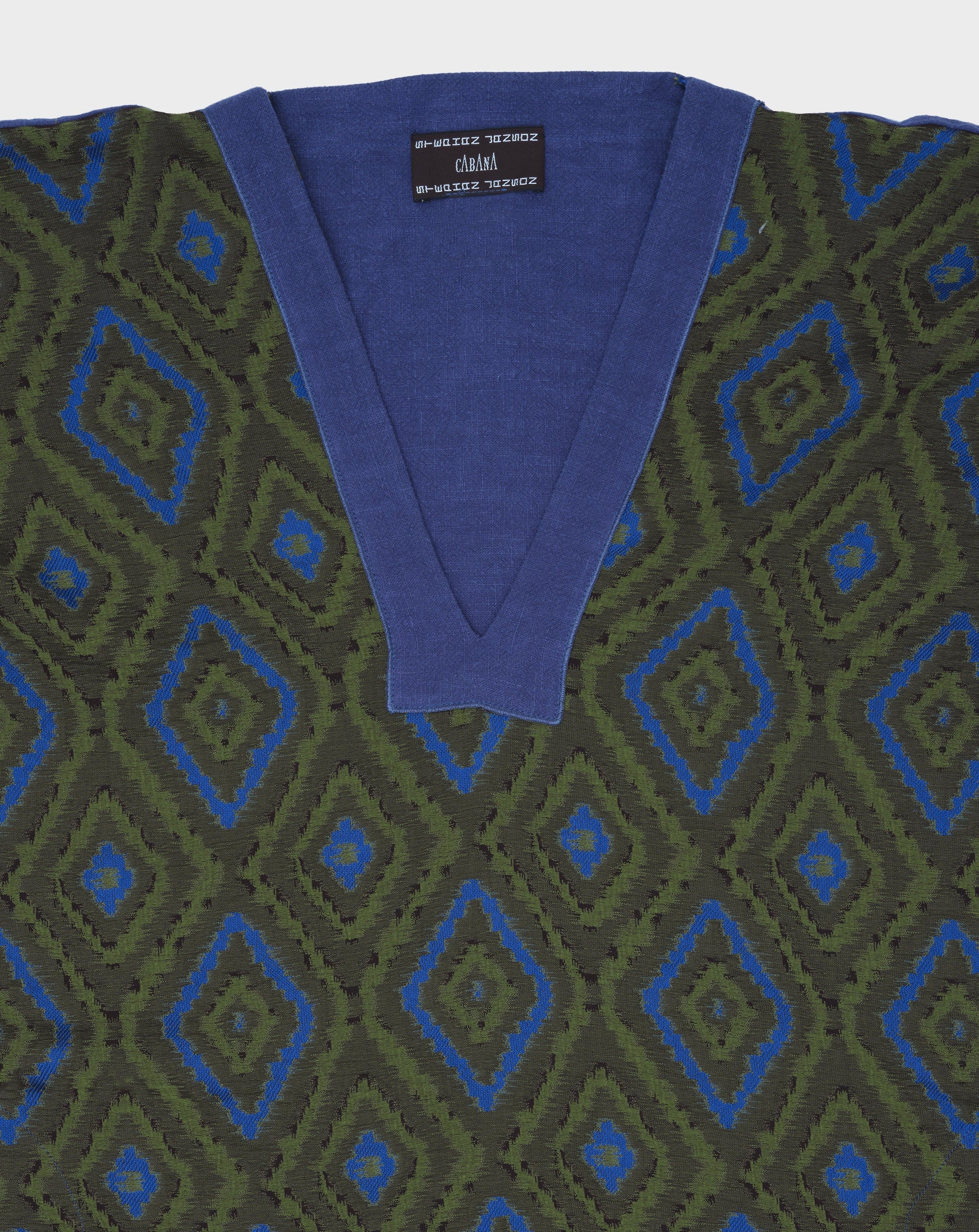 Ikat Jacquard Blue Stephan Janson Kaftan - Image 3