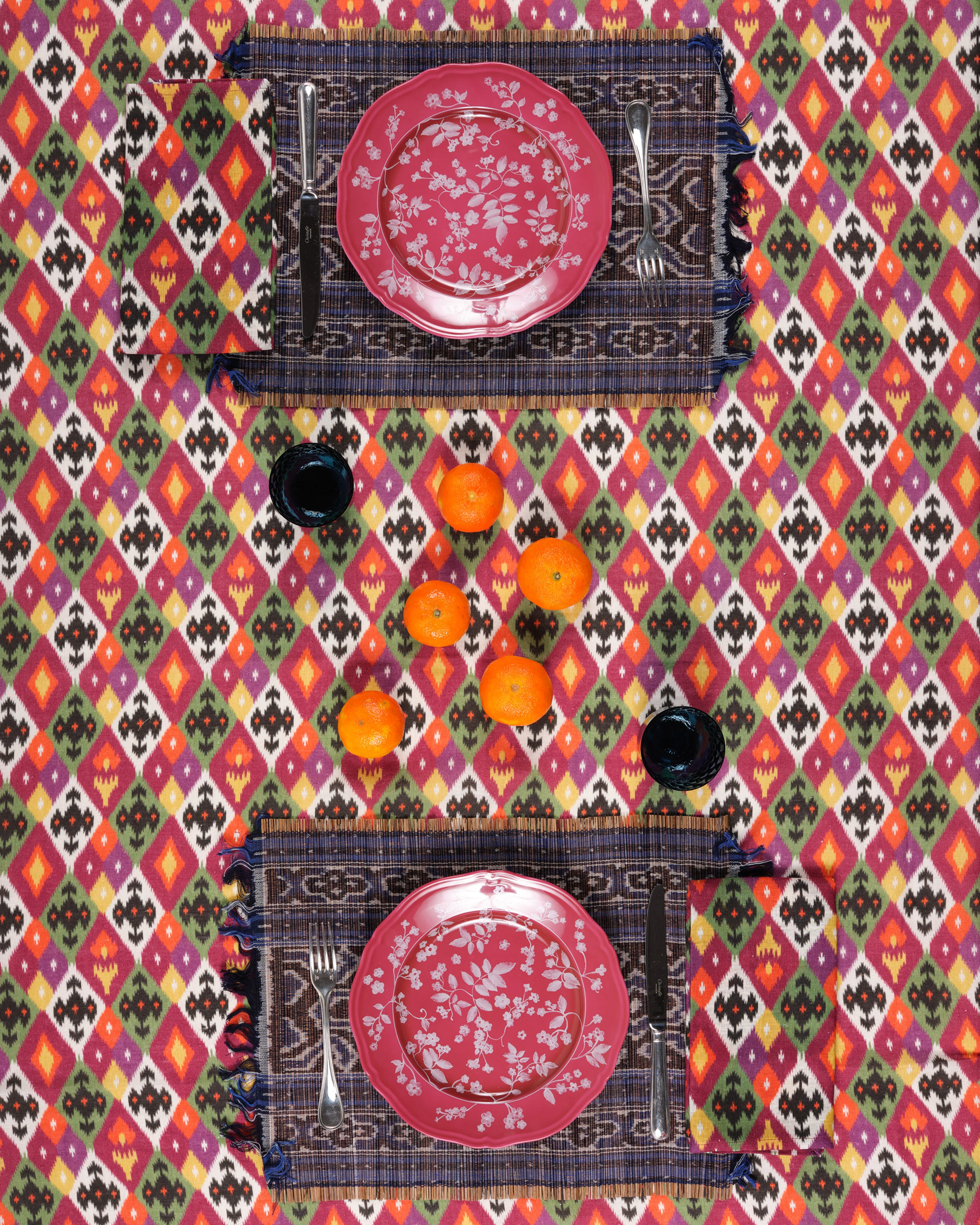 Ikat Placemats, Blue (Set of 2) - Image 2