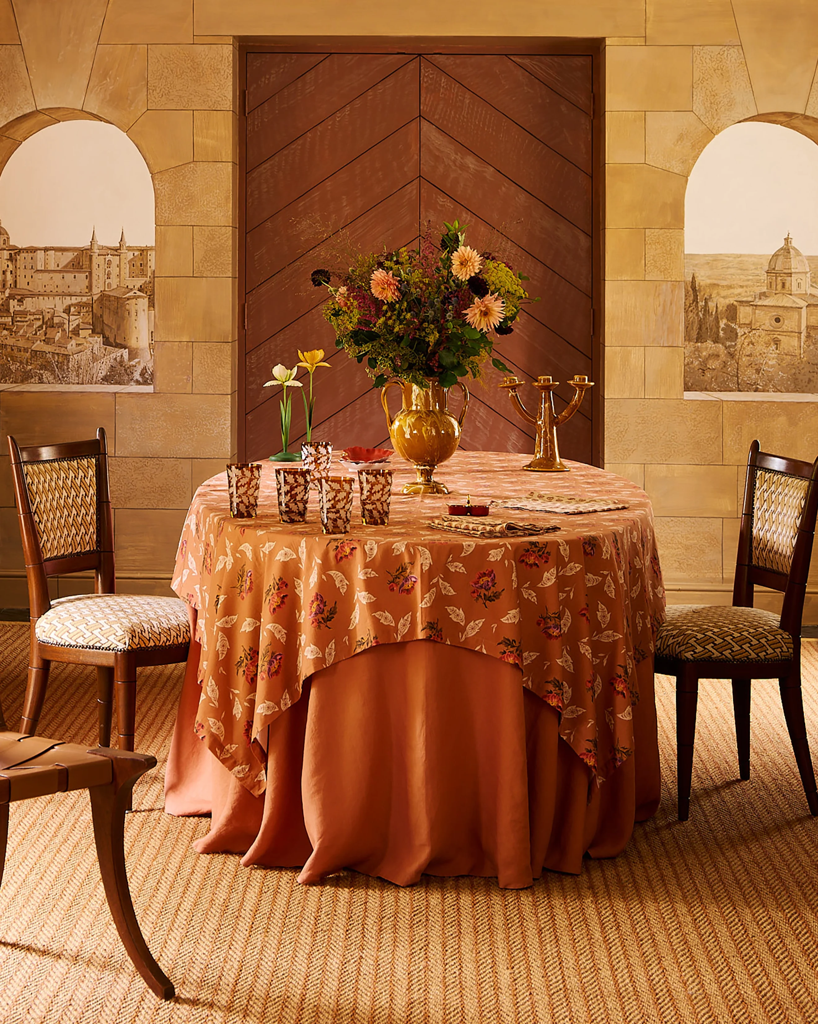 Lavinia Terracotta Tablecloth - Image 5