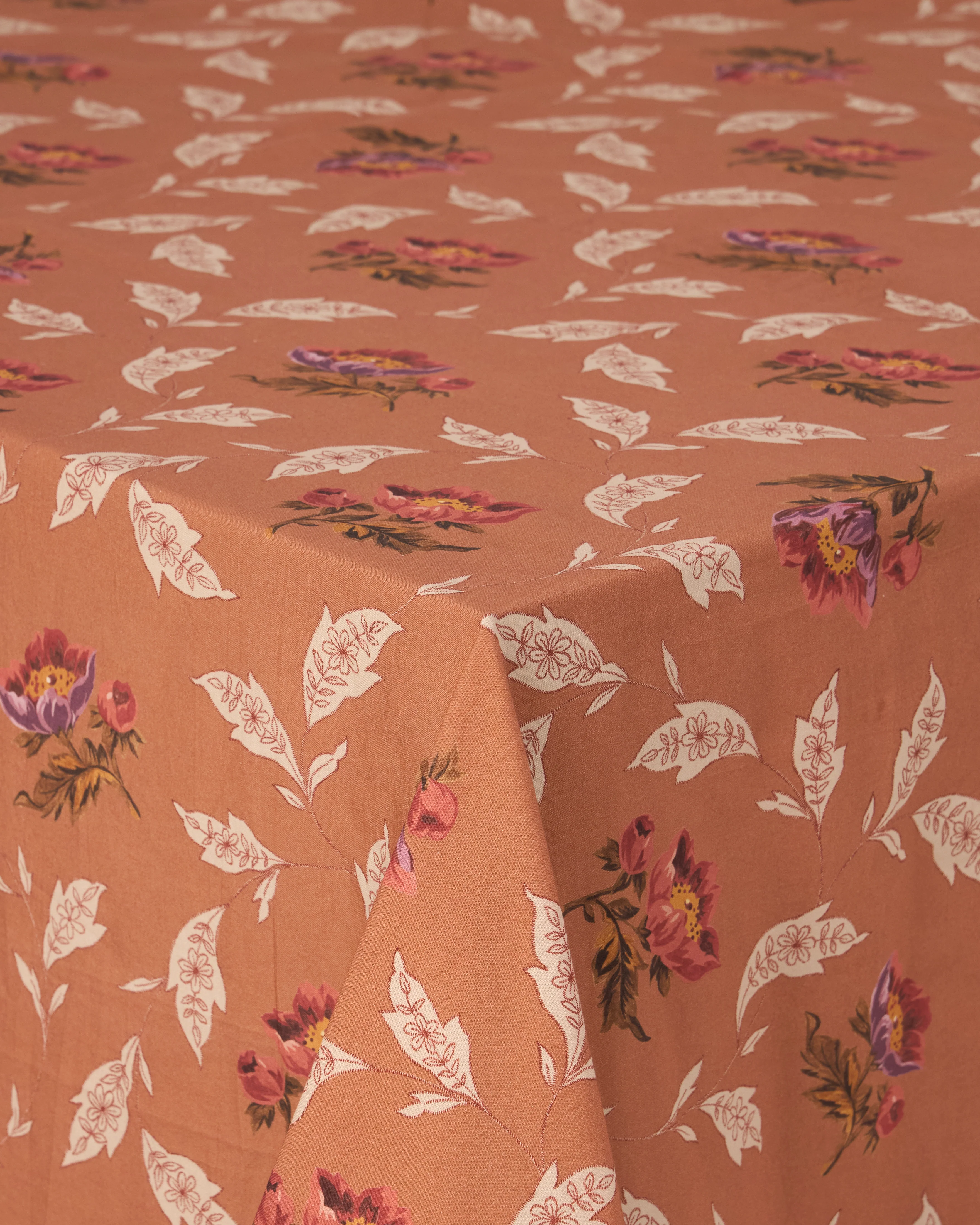 Lavinia Terracotta Tablecloth, Square