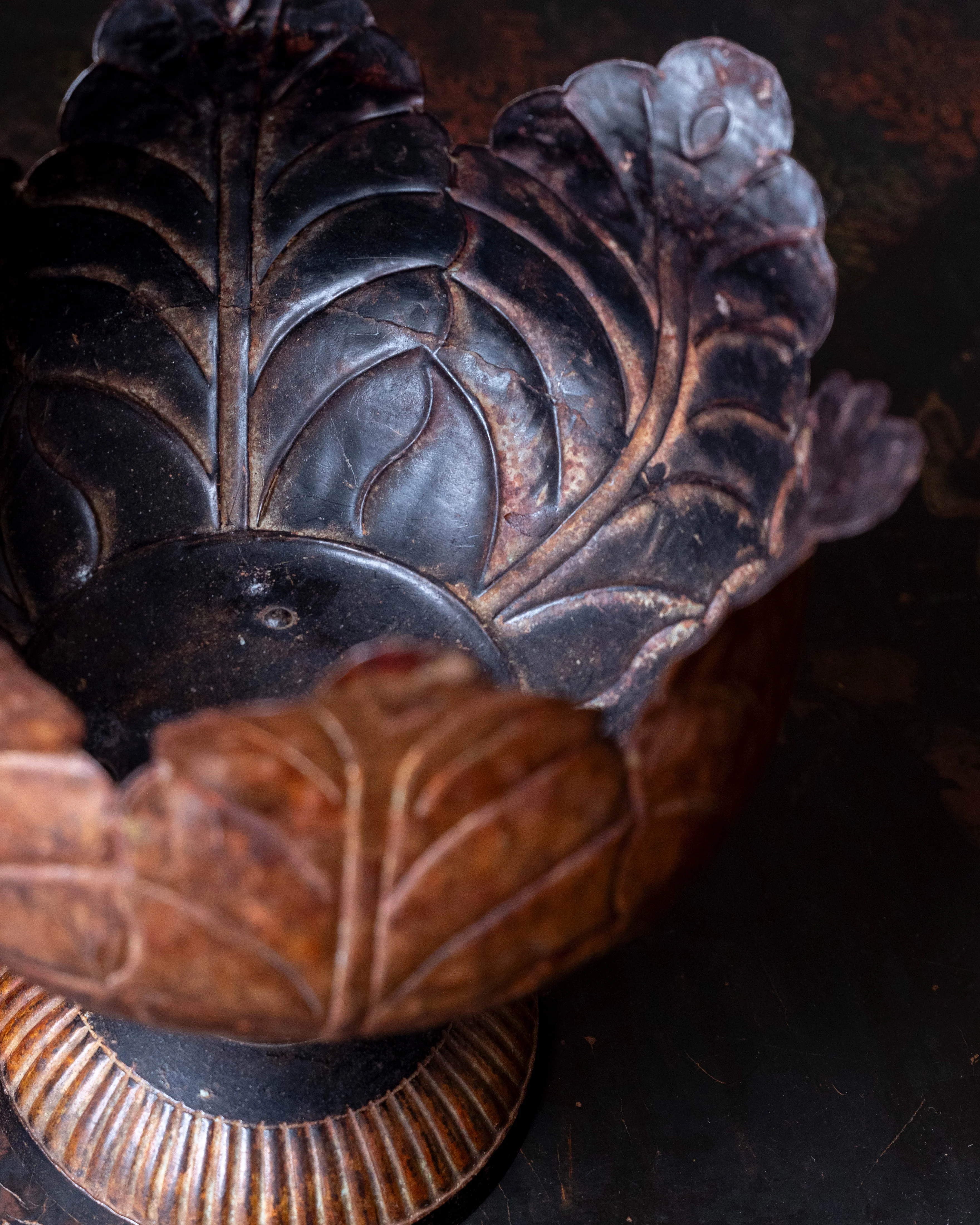 Leaf-Form Metal Centerpiece Bowl - Image 2