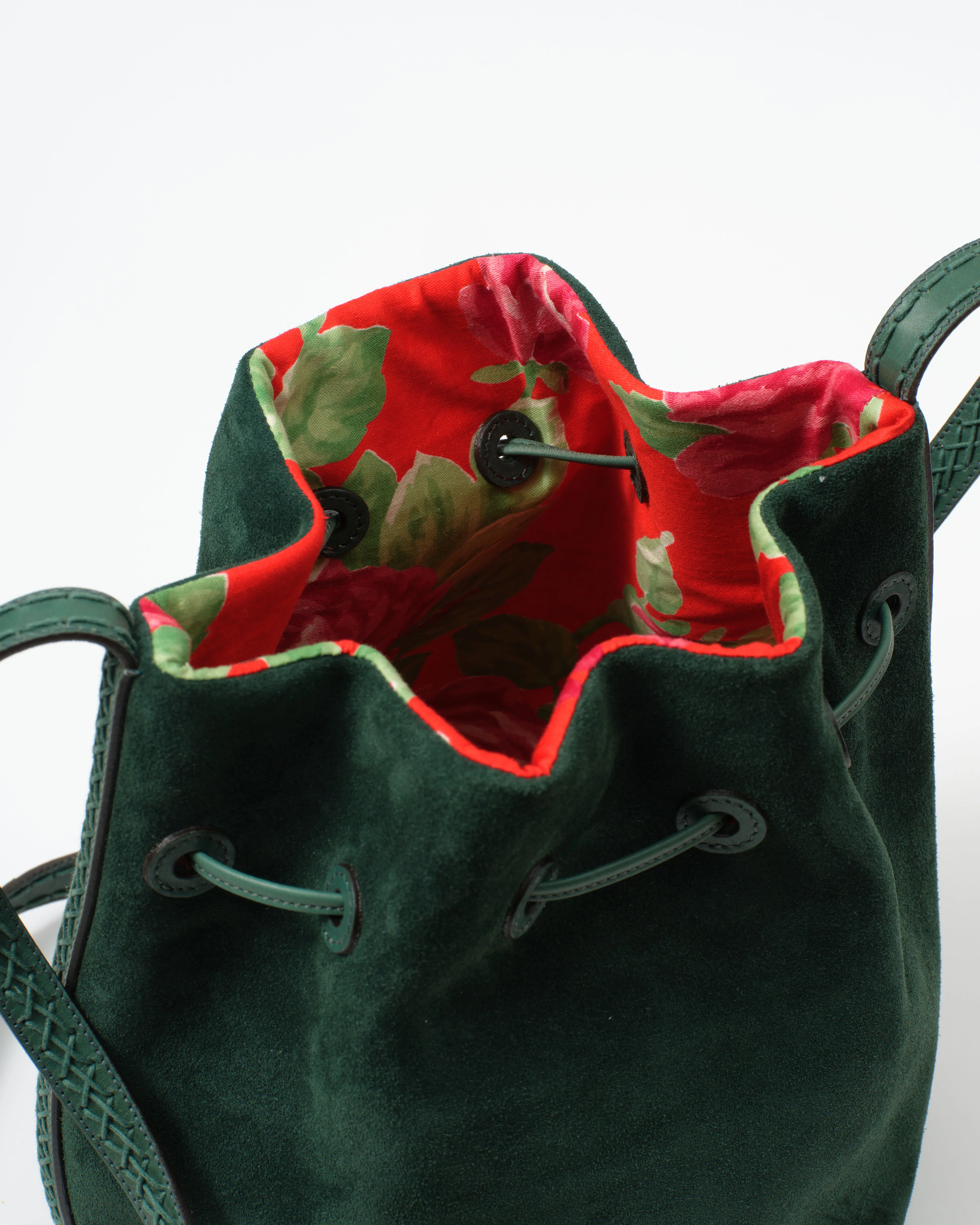 Limited Edition Iacobella x Cabana Suede Bag, Sage - Image 3