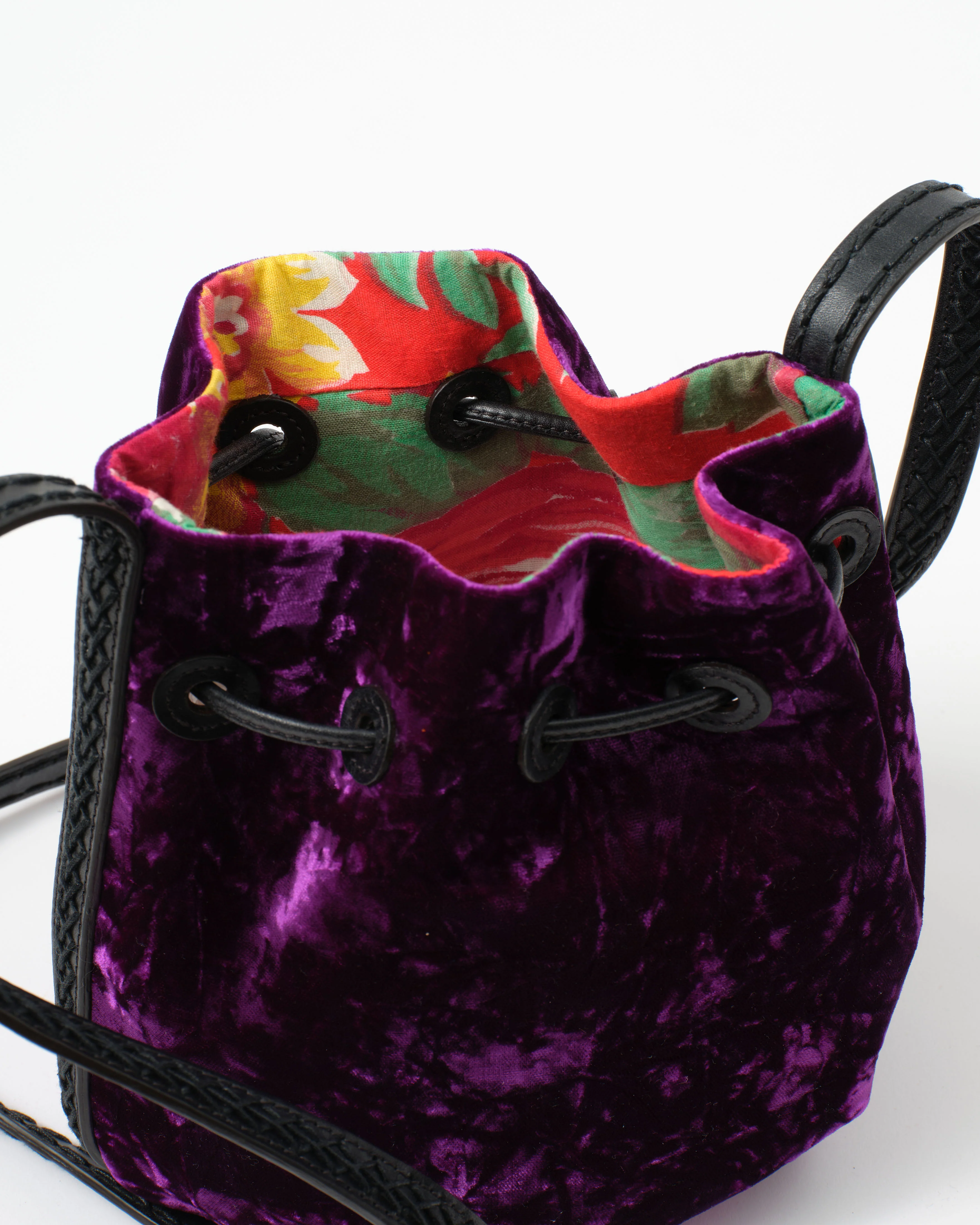 Limited Edition Iacobella x Cabana Velvet Bag, Violet - Image 2